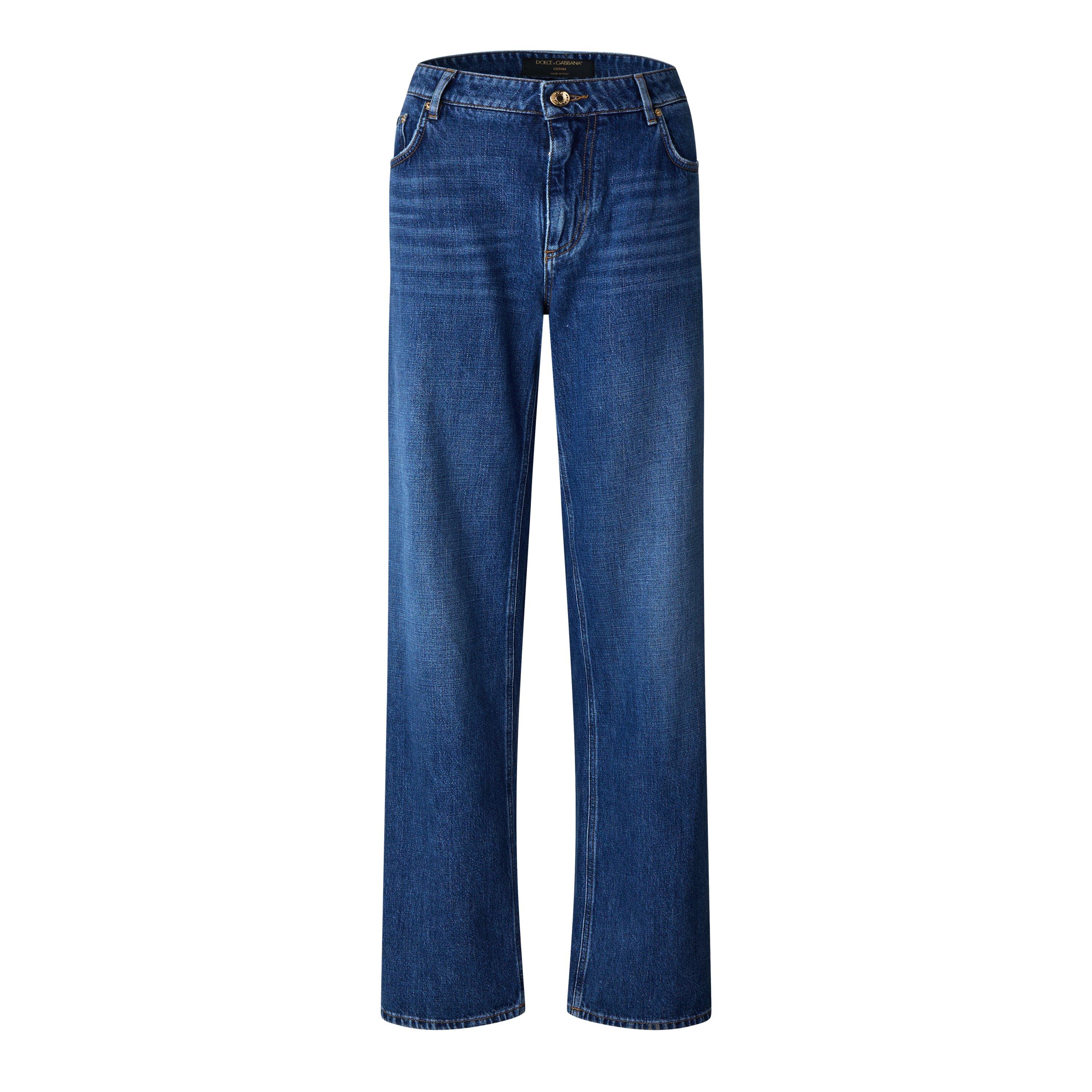 Dolce and Gabbana DG Straight Cut Jean Ld63 - Blue Denim - Size 8 (XS)