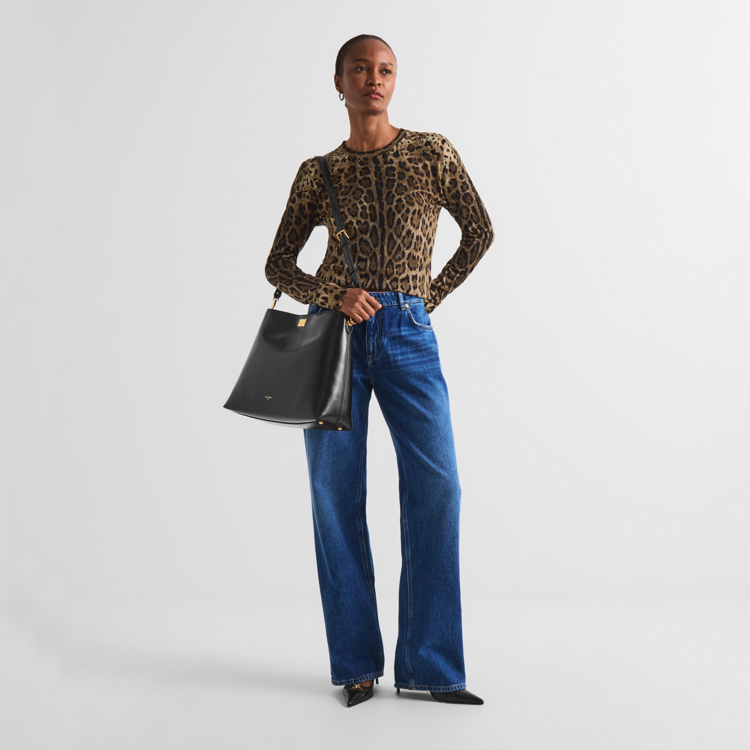 Blue Denim - Dolce and Gabbana - Women's Cotton Mid-Rise Straight Jeans - 6