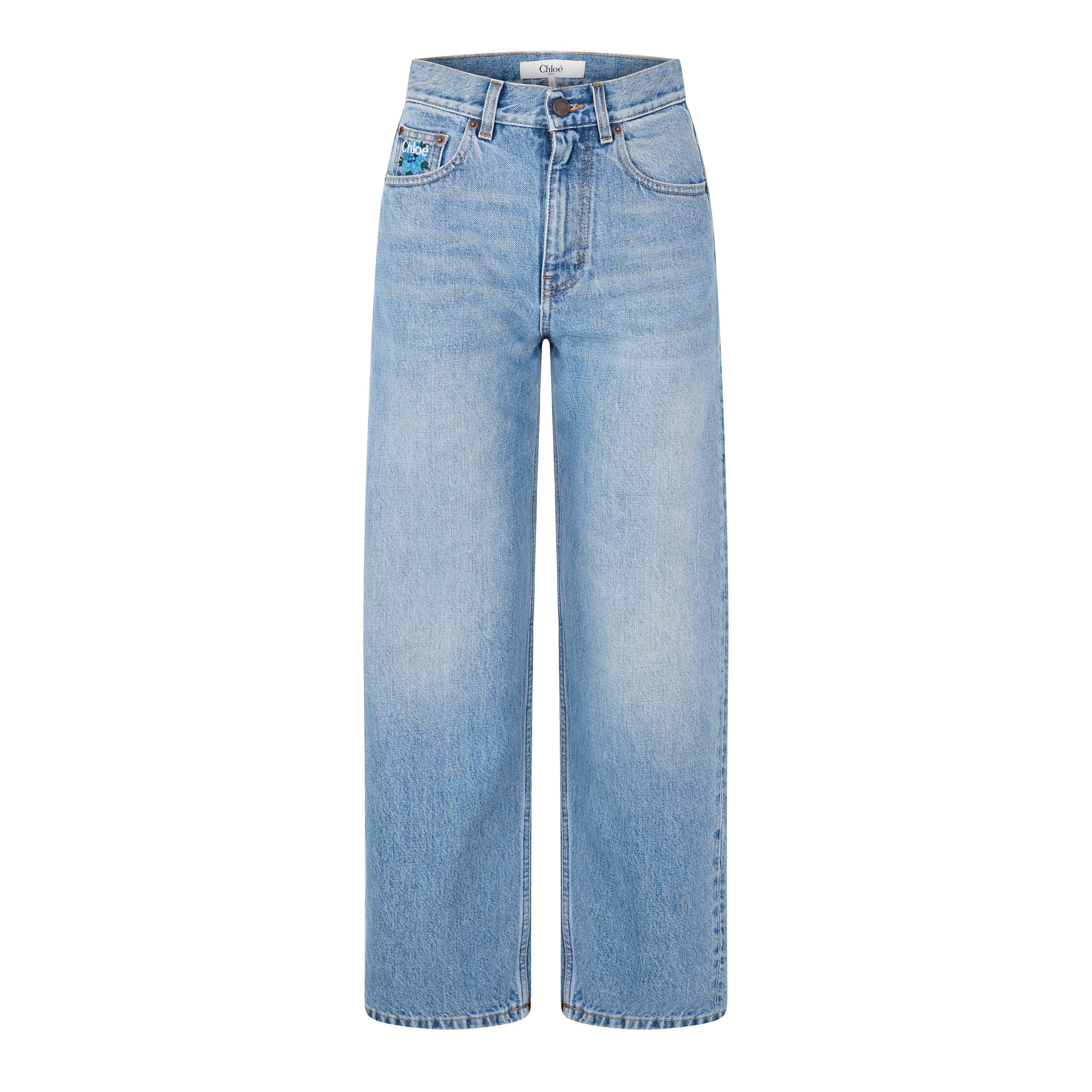 Chloé , Wide Jeans, Female, Blue, W27, Straight Jeans - Image 2