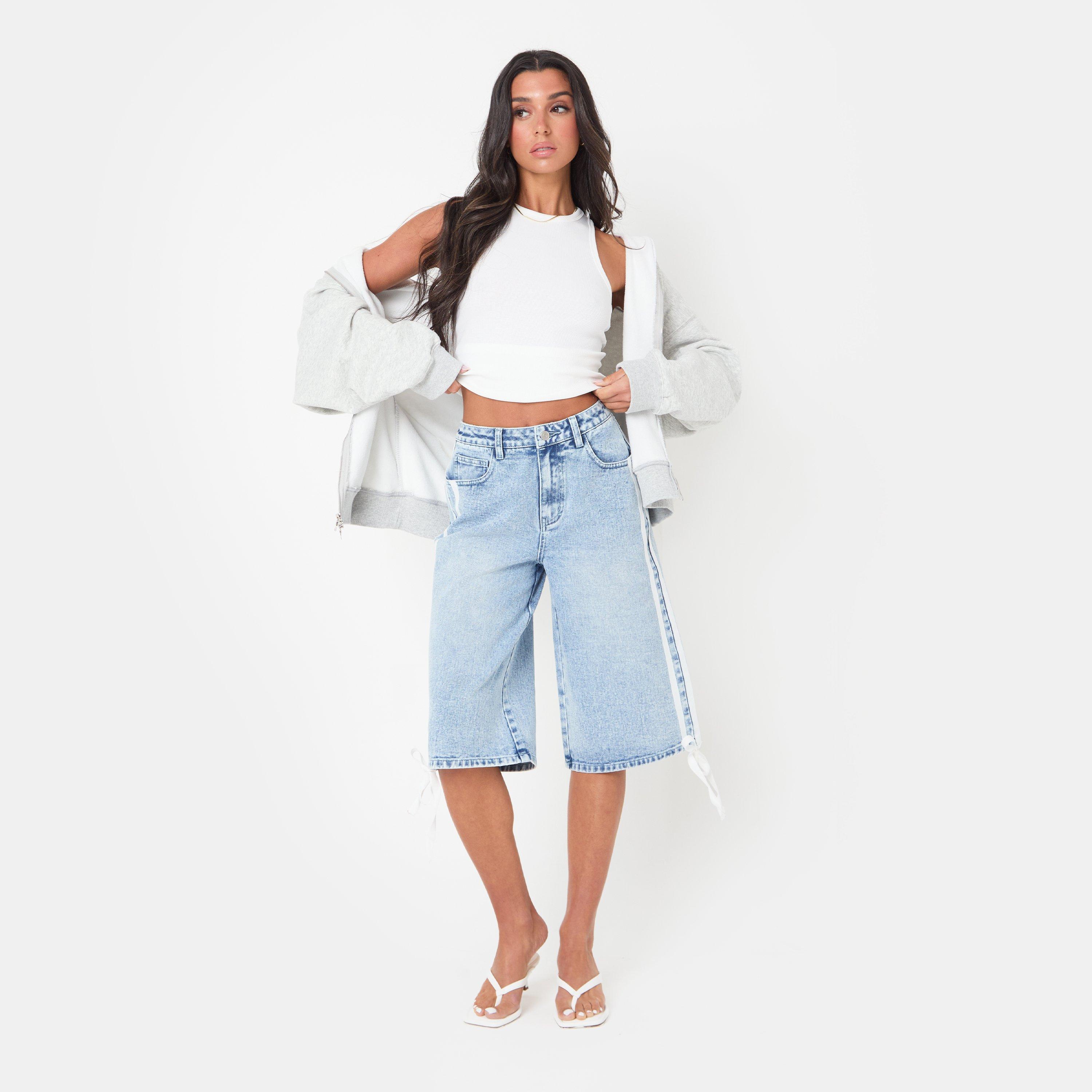 Light Wash - I Saw It First - Relaxed Fit Knee Length Denim Jorts - 2