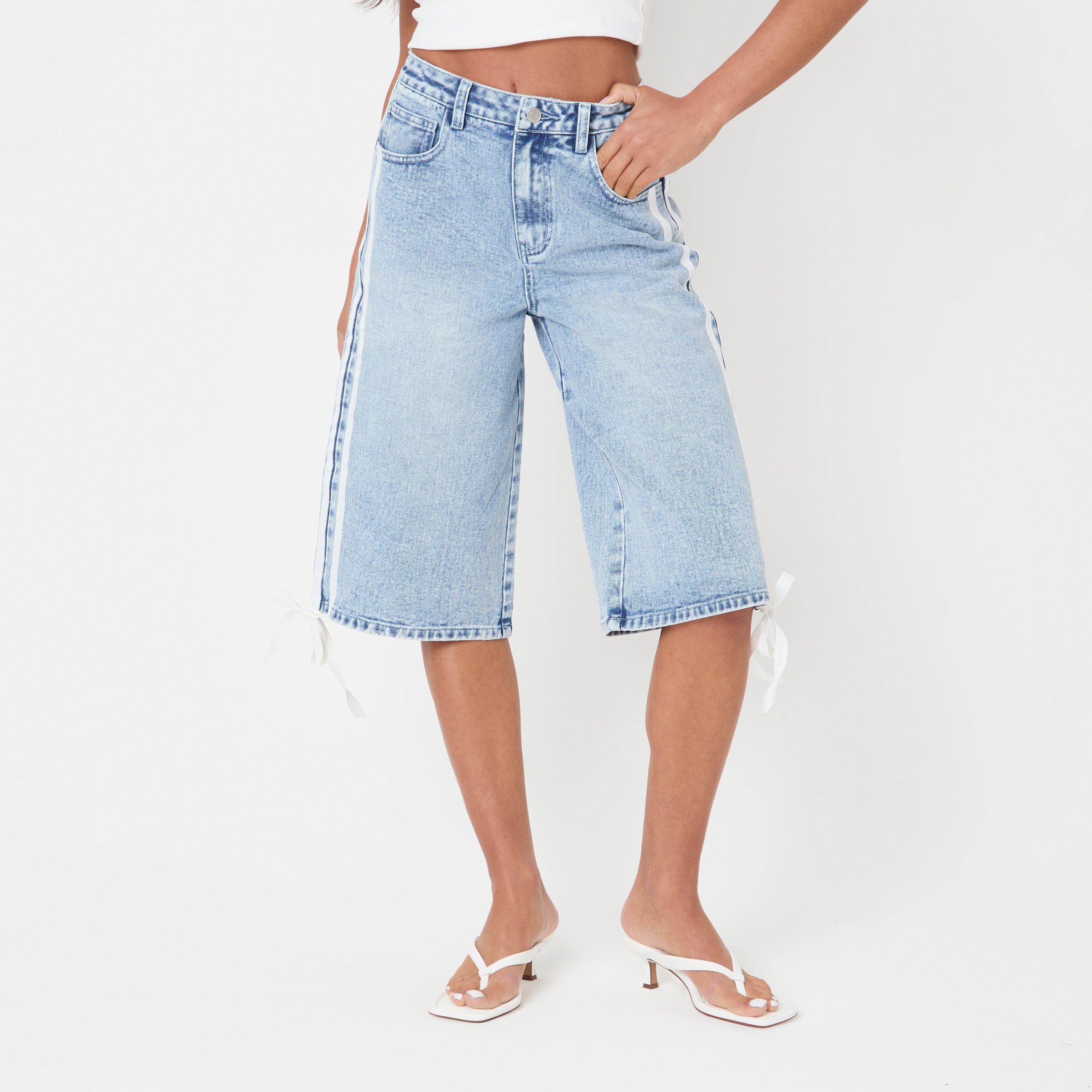 Light Wash - I Saw It First - Relaxed Fit Knee Length Denim Jorts - 4