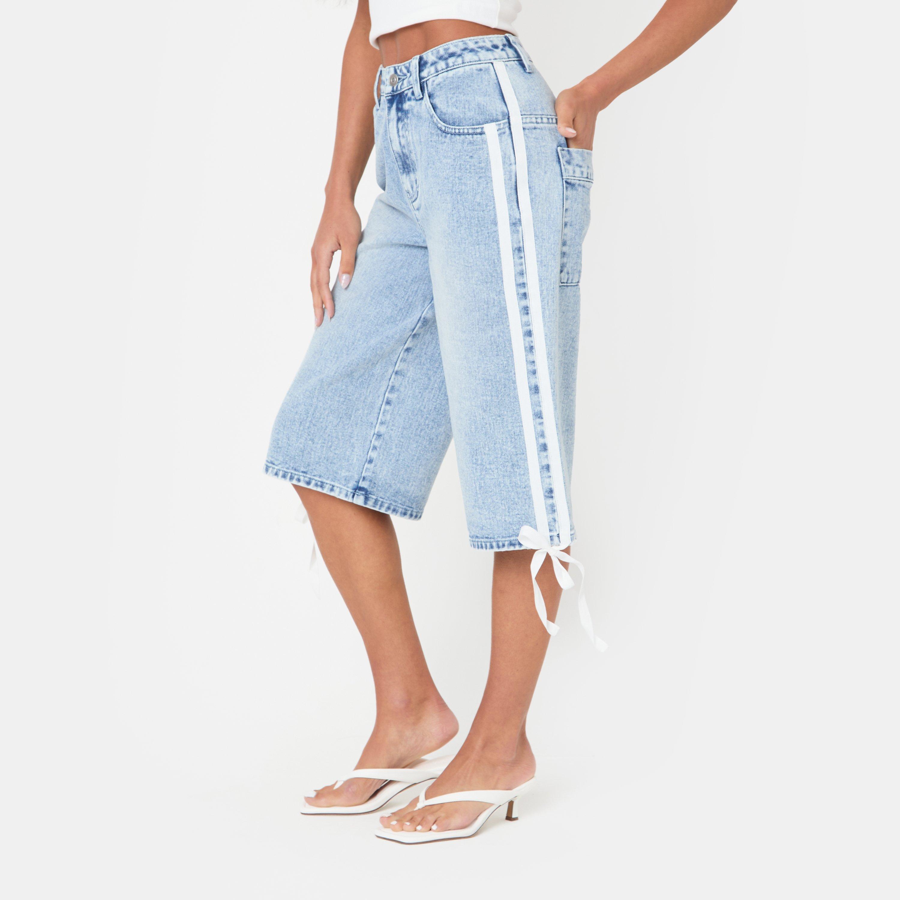Light Wash - I Saw It First - Relaxed Fit Knee Length Denim Jorts - 5