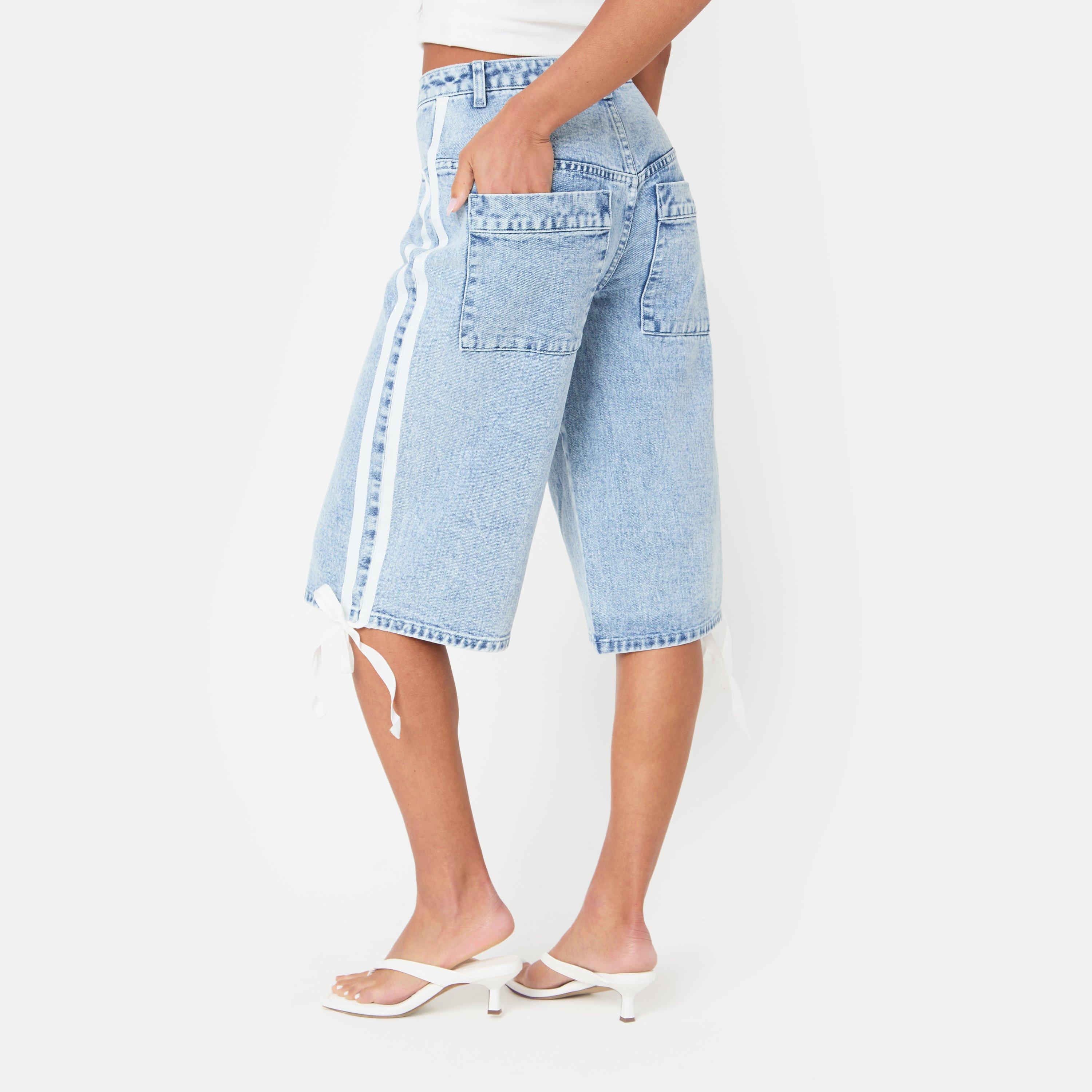 Light Wash - I Saw It First - Relaxed Fit Knee Length Denim Jorts - 6