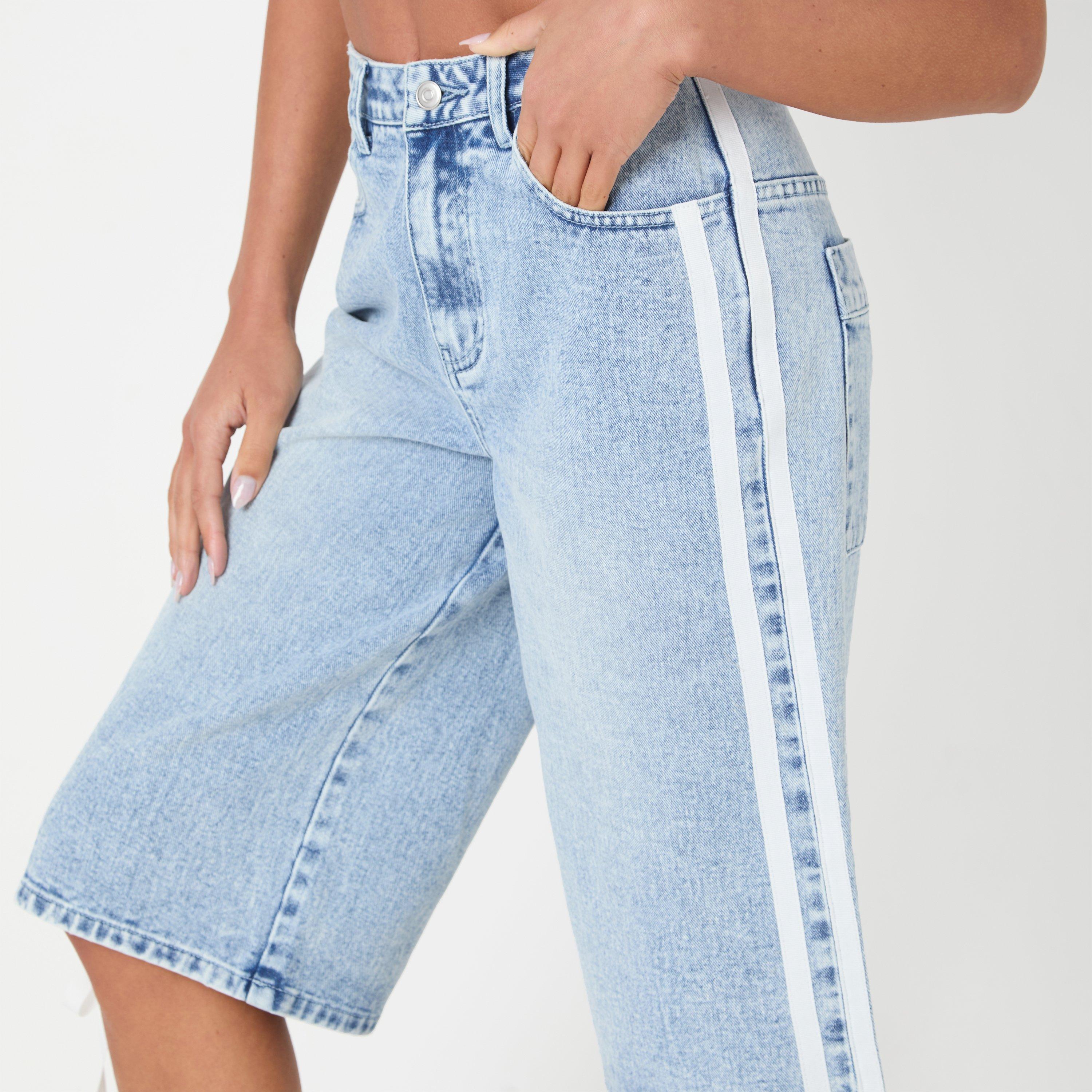 Light Wash - I Saw It First - Relaxed Fit Knee Length Denim Jorts - 7