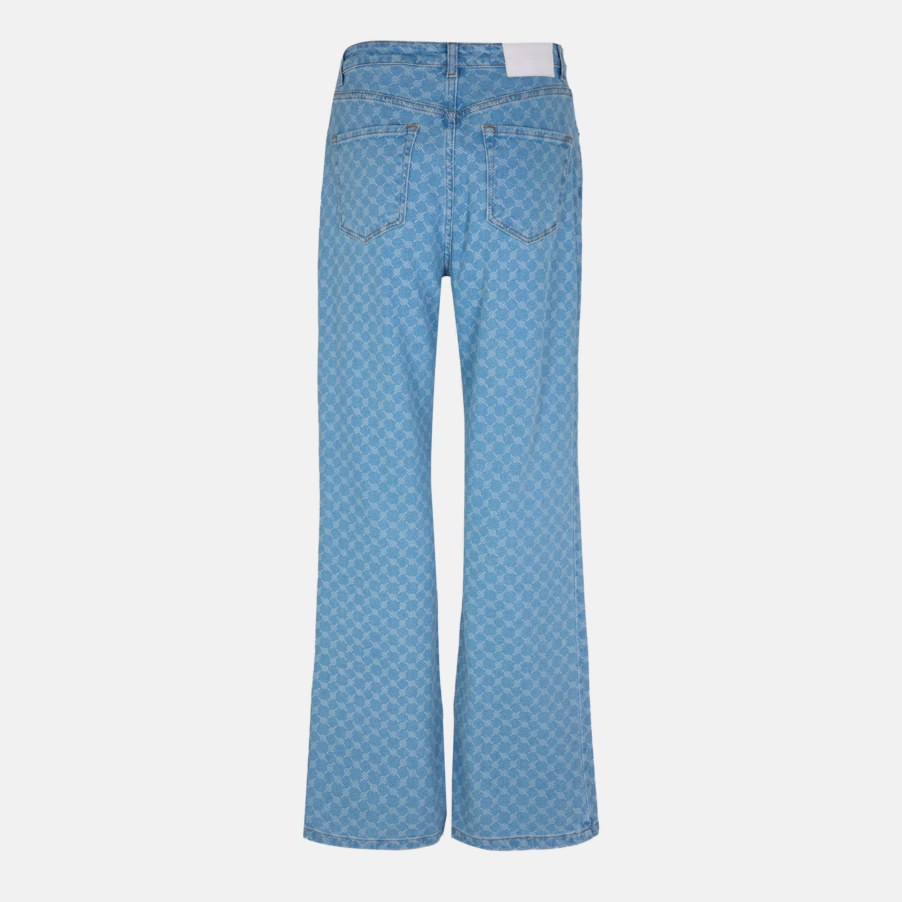 Blue - Daily Paper - Women's Monogram Straight Leg Jeans - 2