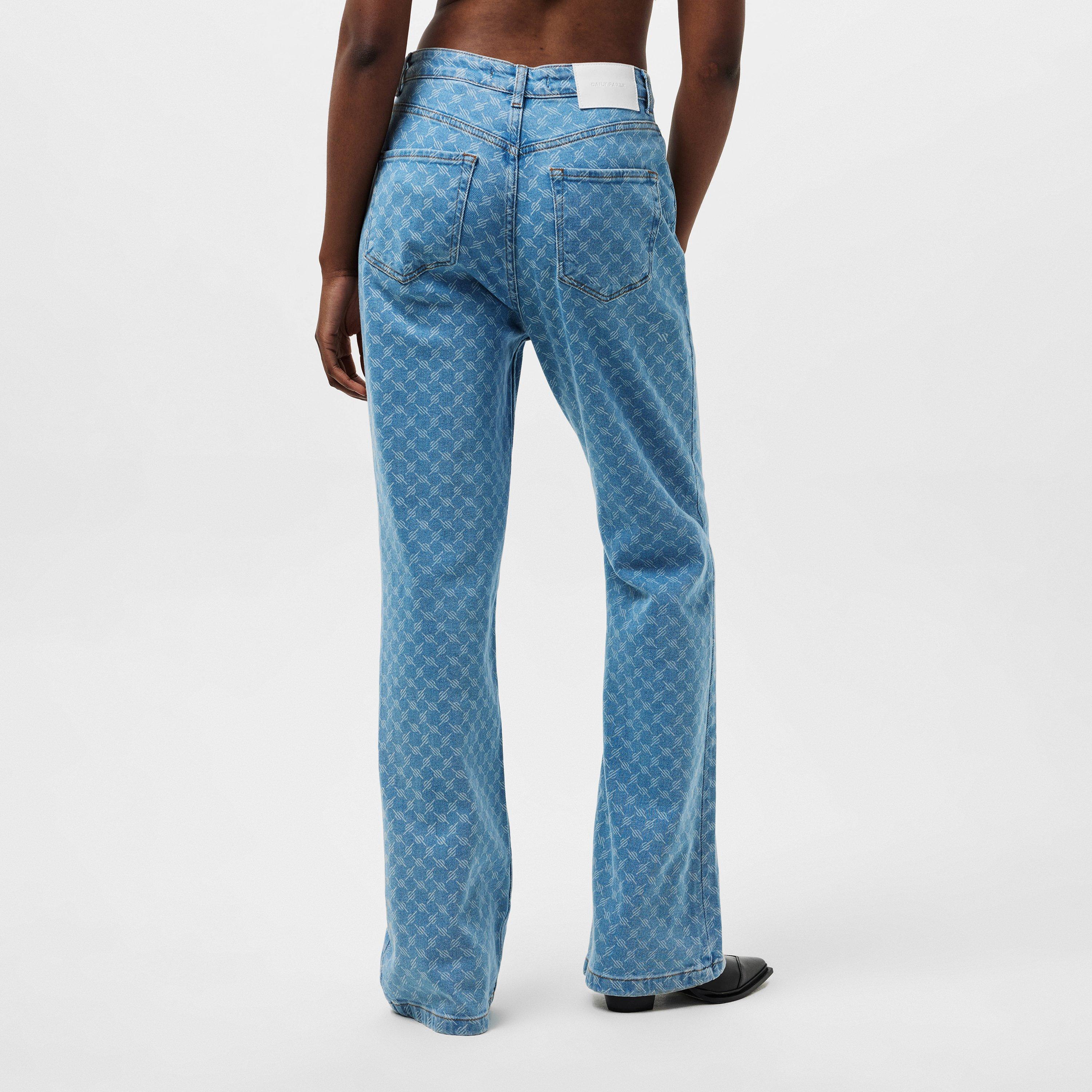 Blue - Daily Paper - Women's Monogram Straight Leg Jeans - 4