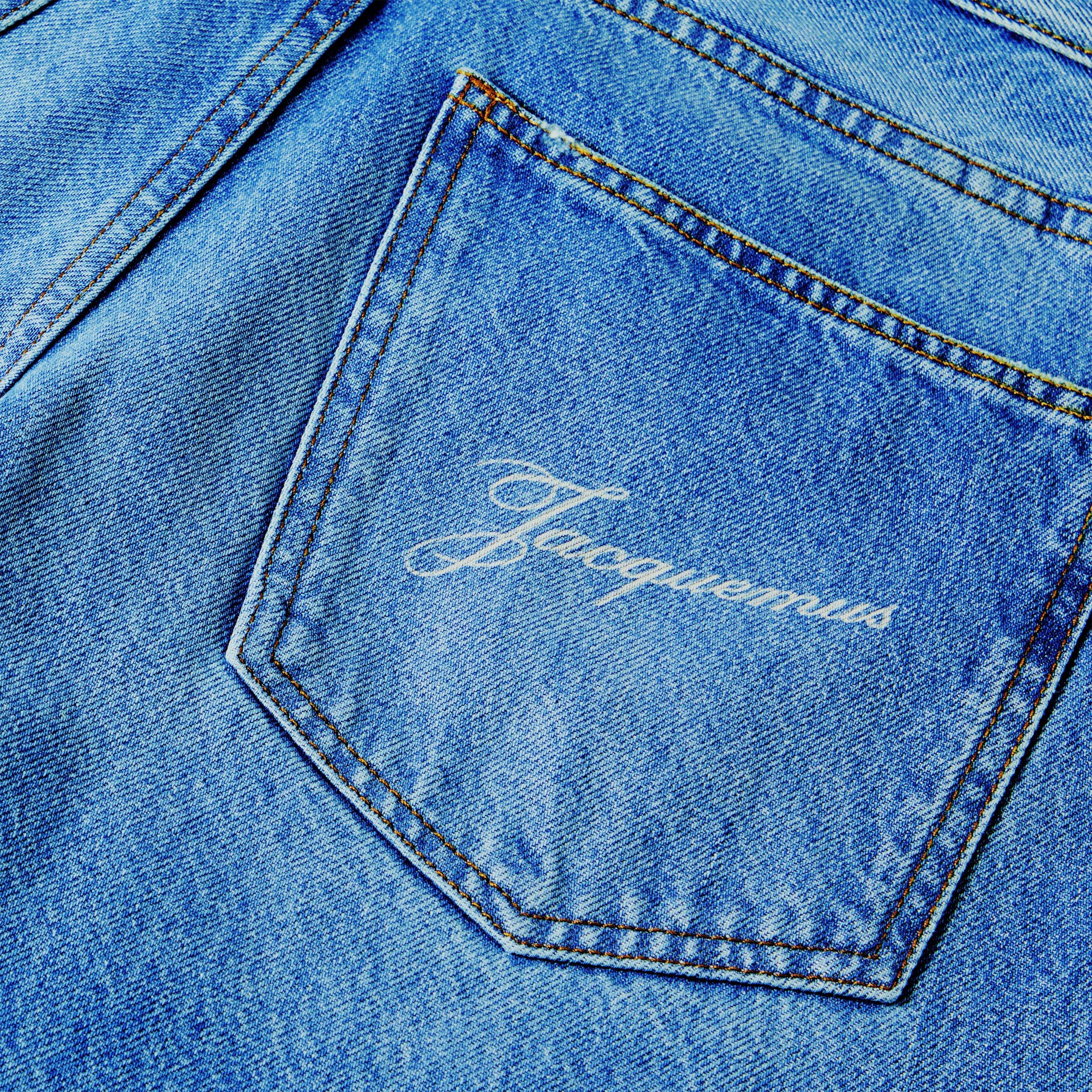 Blue/Tabac - Jacquemus - Women's Jacquard Straight Leg Jeans - 5