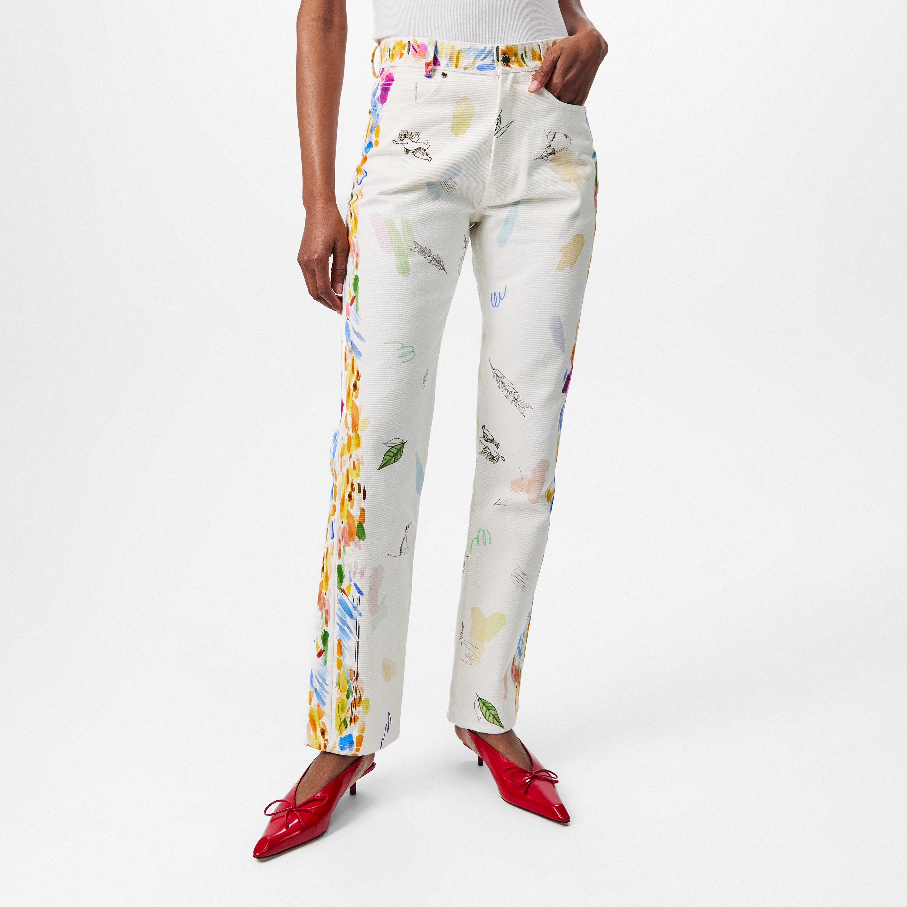 White - Casablanca - Women's Casa Large Straight Leg Jeans - 3