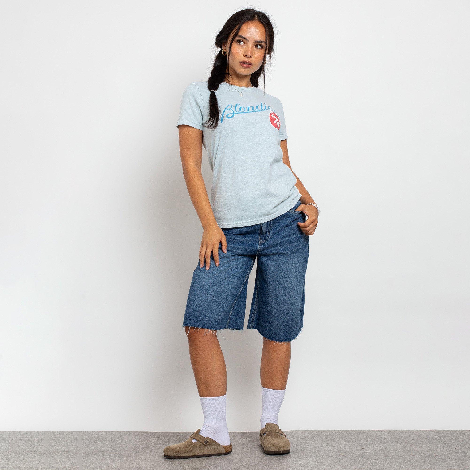 BLUE DENIM - Daisy Street - Womens Relaxed Denim Jorts - 3