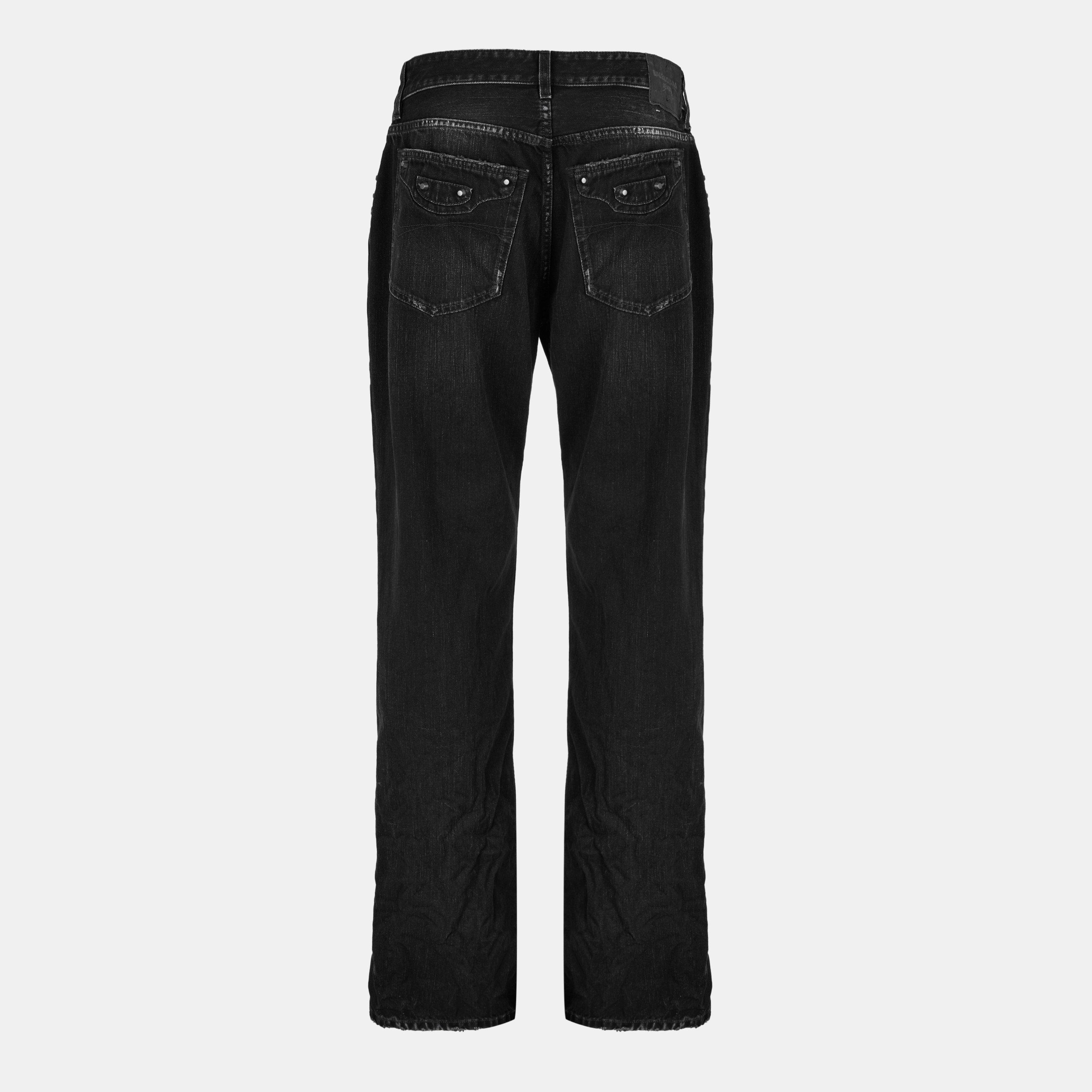 Black Fade Out - Balenciaga - Women's Straight Leg Jeans - 2