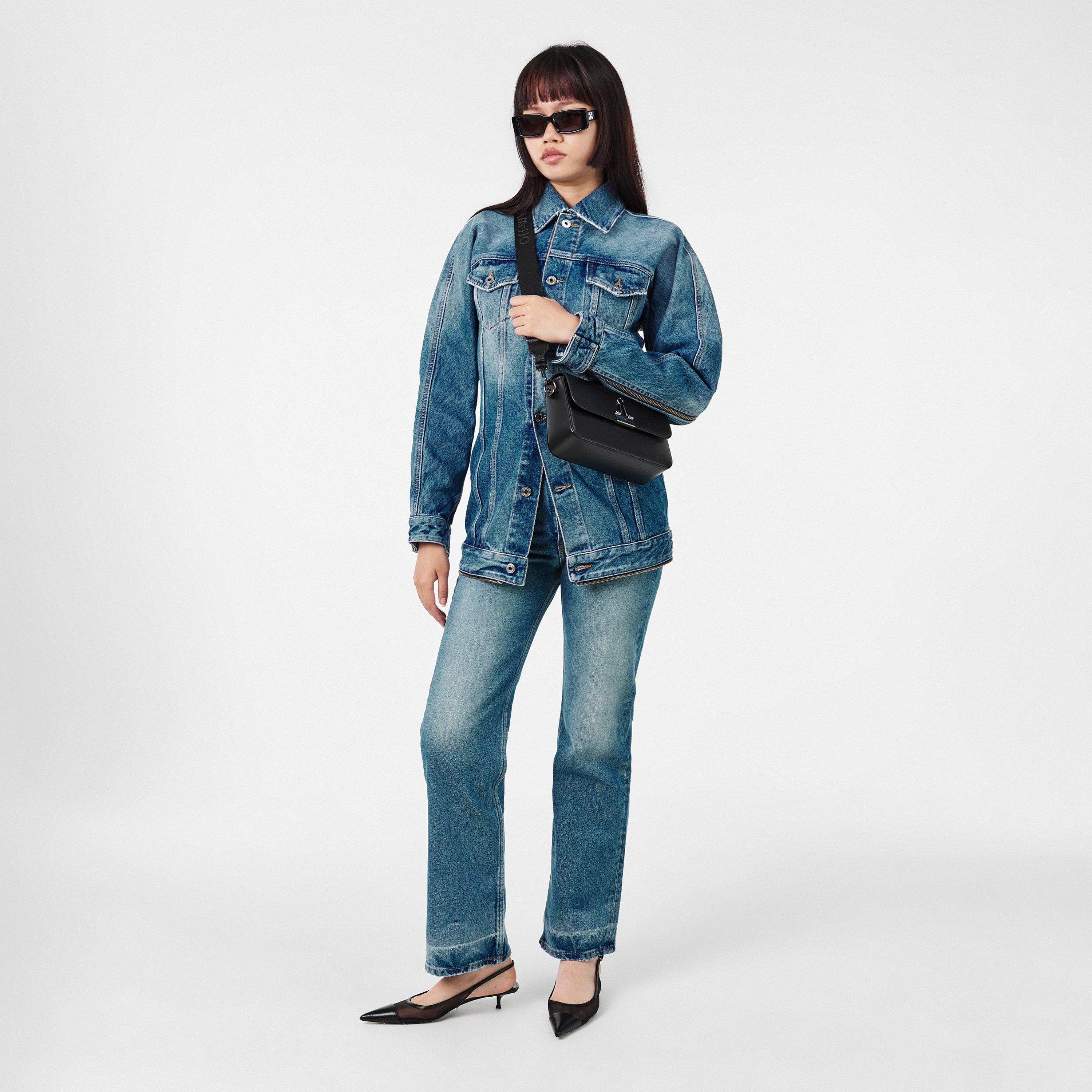 Blue/White - Off White - Women's Straight Jeans - 6