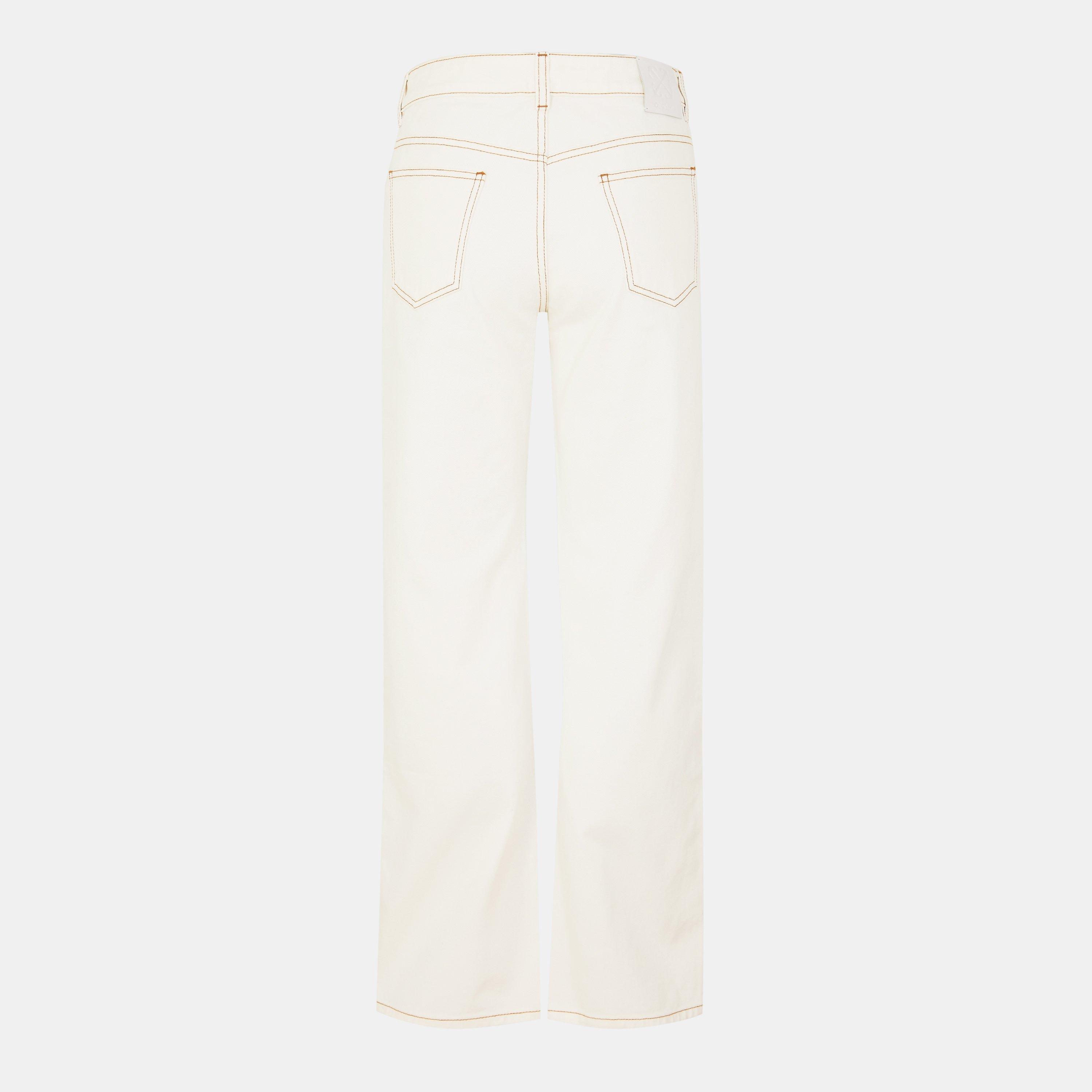 Vintage White - Off White - Women's Straight Jeans - 2