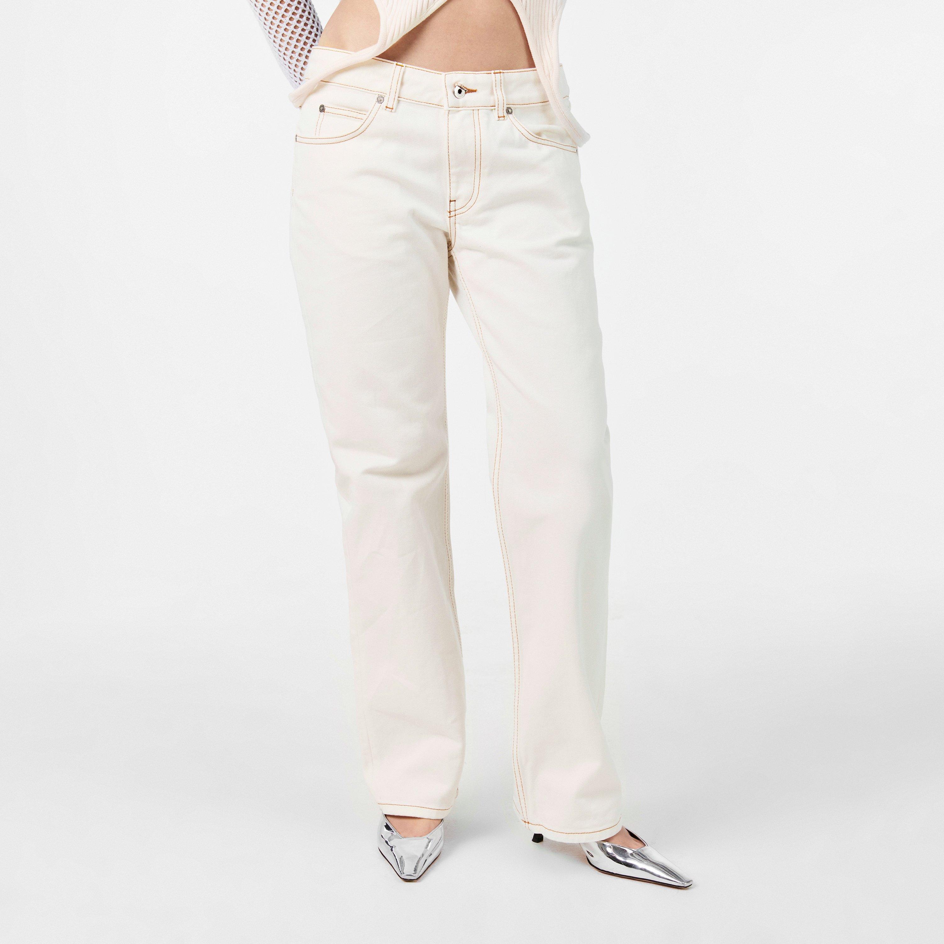 Vintage White - Off White - Women's Straight Jeans - 3