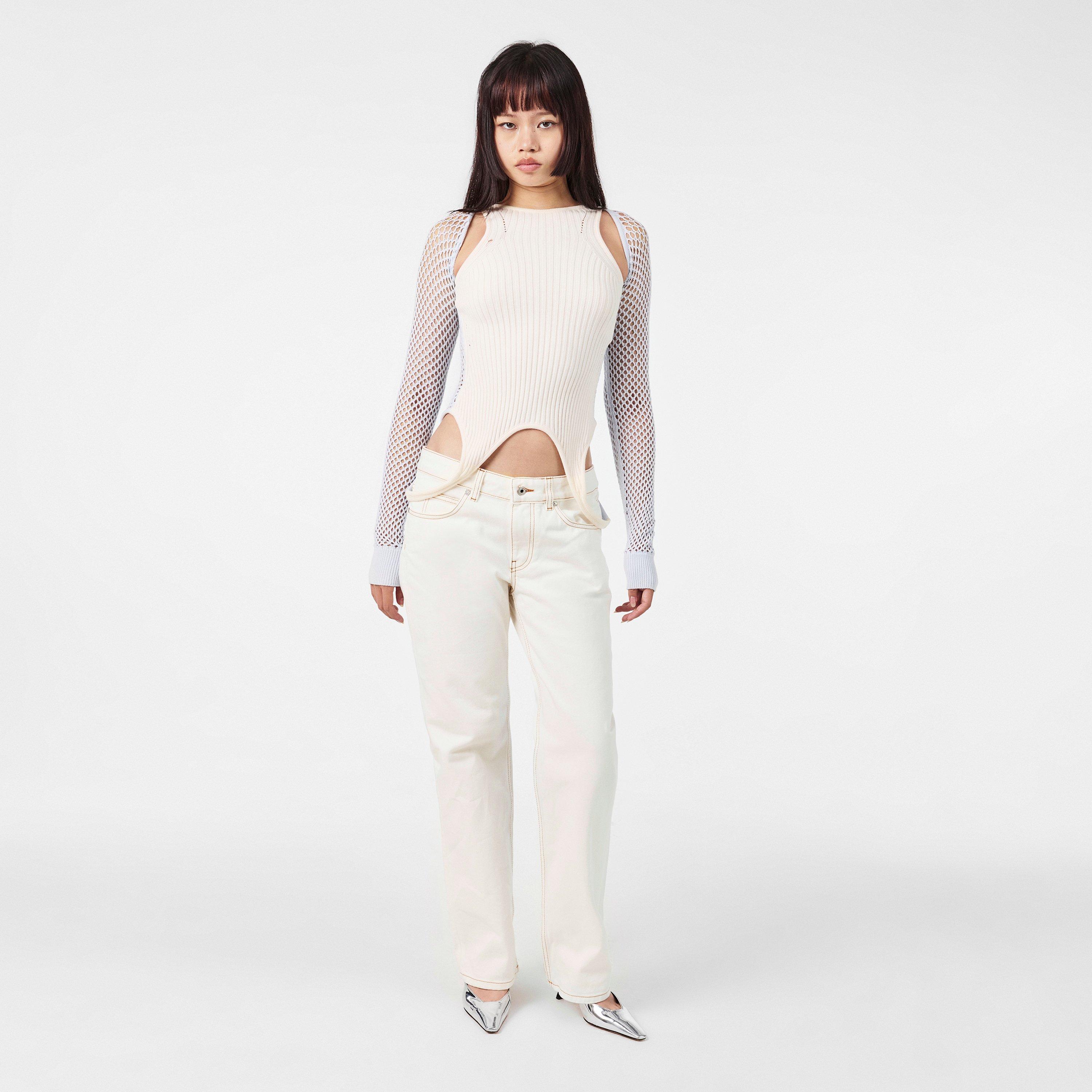 Vintage White - Off White - Women's Straight Jeans - 6