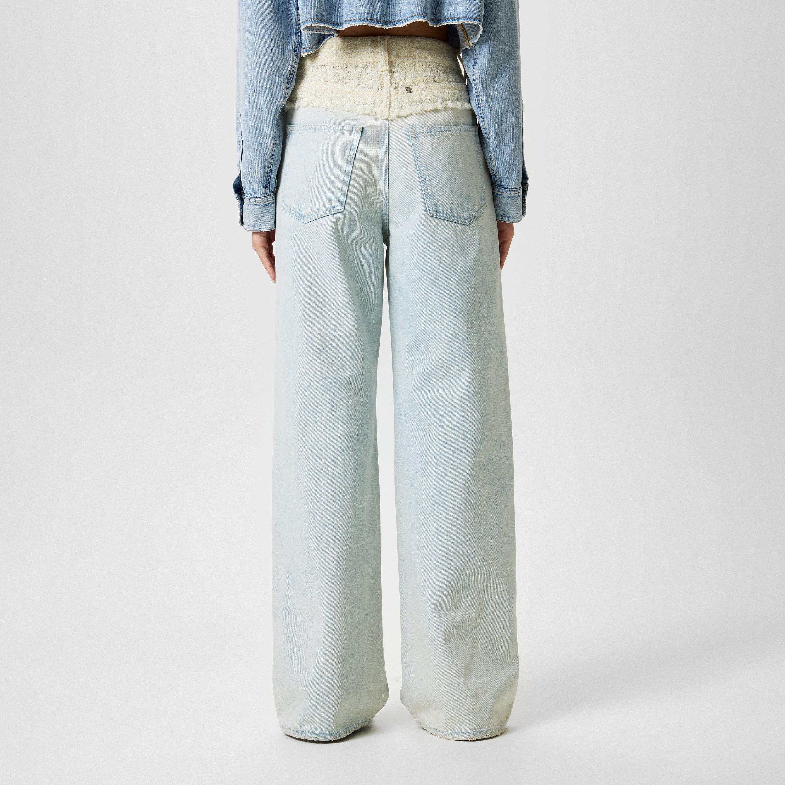 White/Lght Blue - GIVENCHY - Tweed Mix Jeans - 3