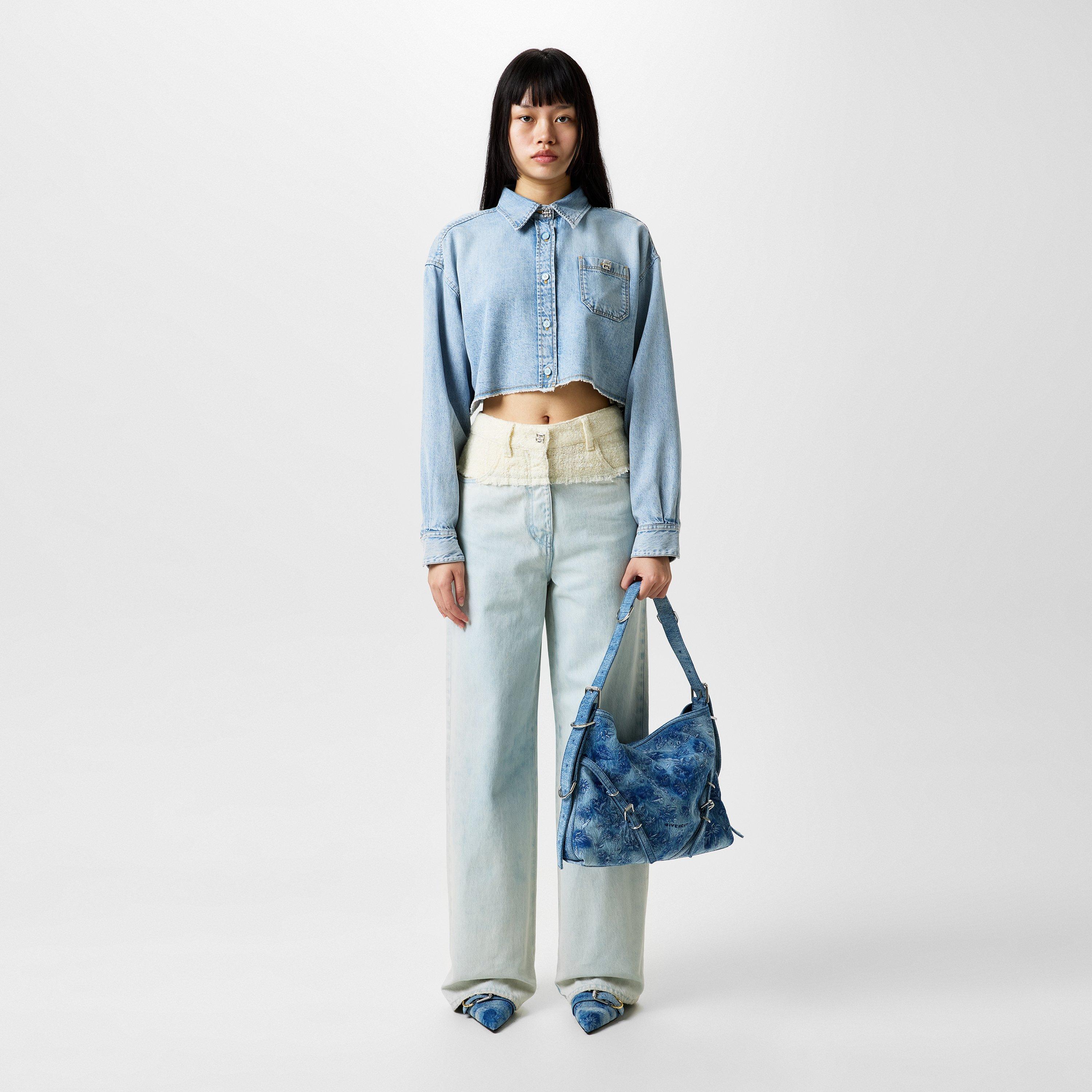 White/Lght Blue - GIVENCHY - Tweed Mix Jeans - 4
