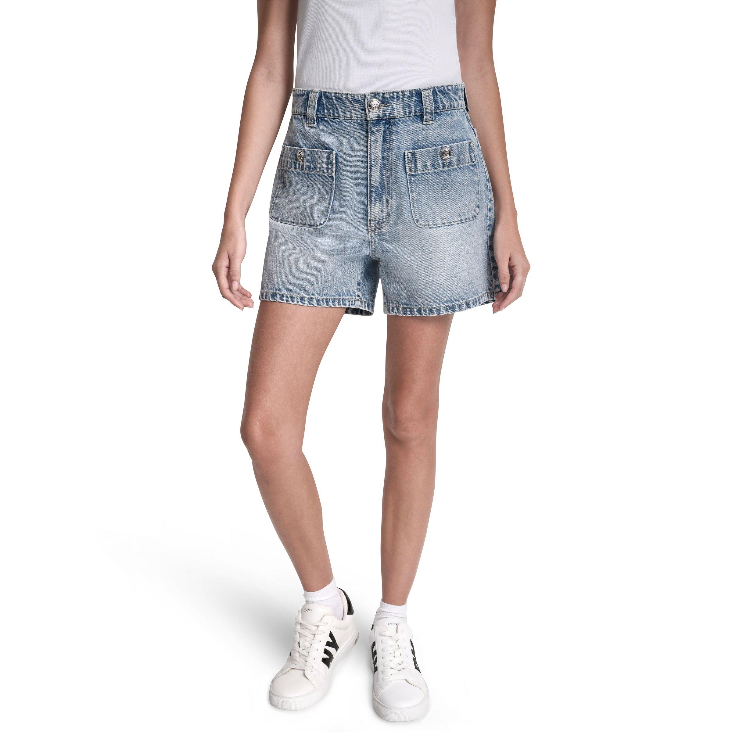 King - DKNY - DKNY Jeans High Rise A-Line Patch Pocket Short - 1