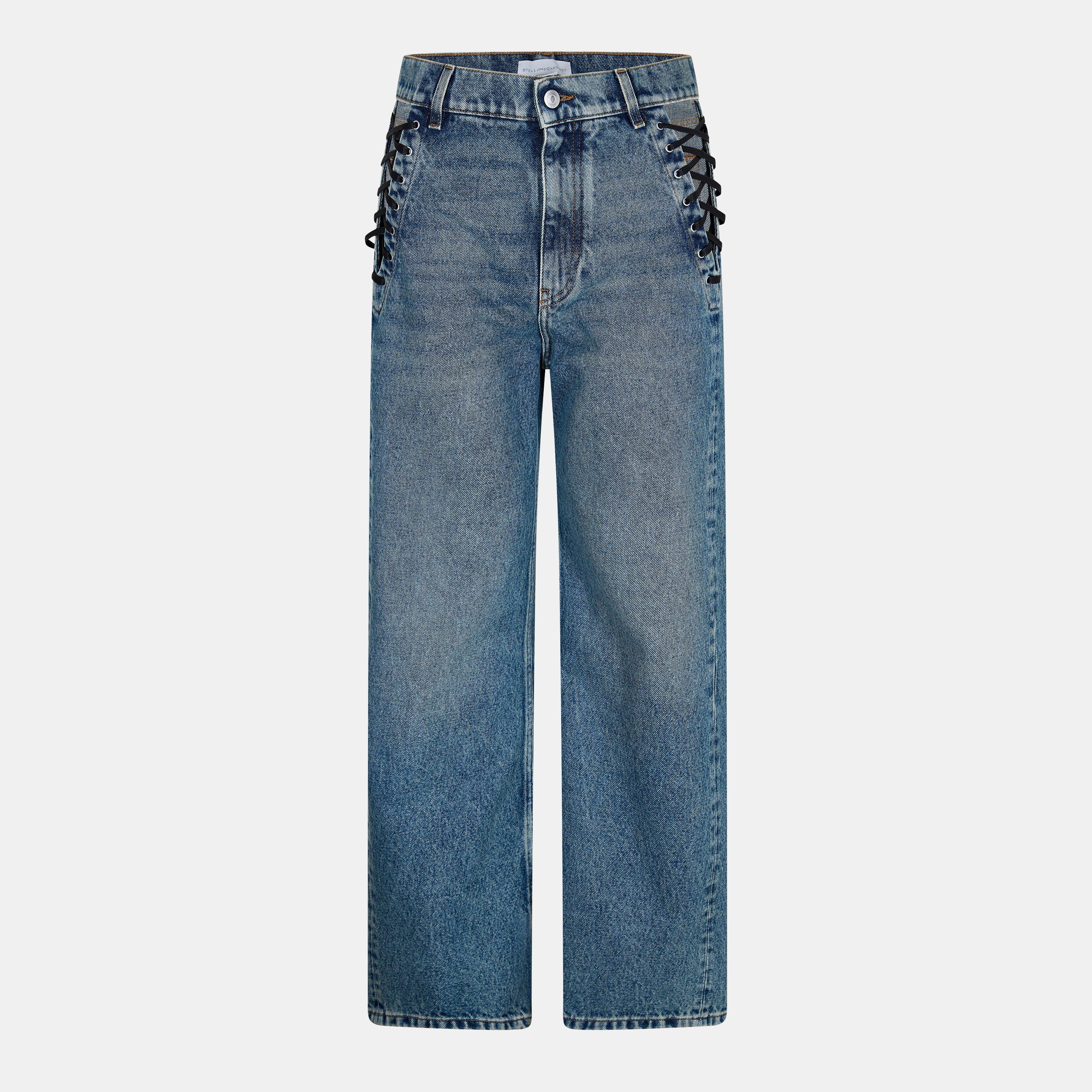 Mid Blue - Stella McCartney - Women's Straight Leg Jeans - 1