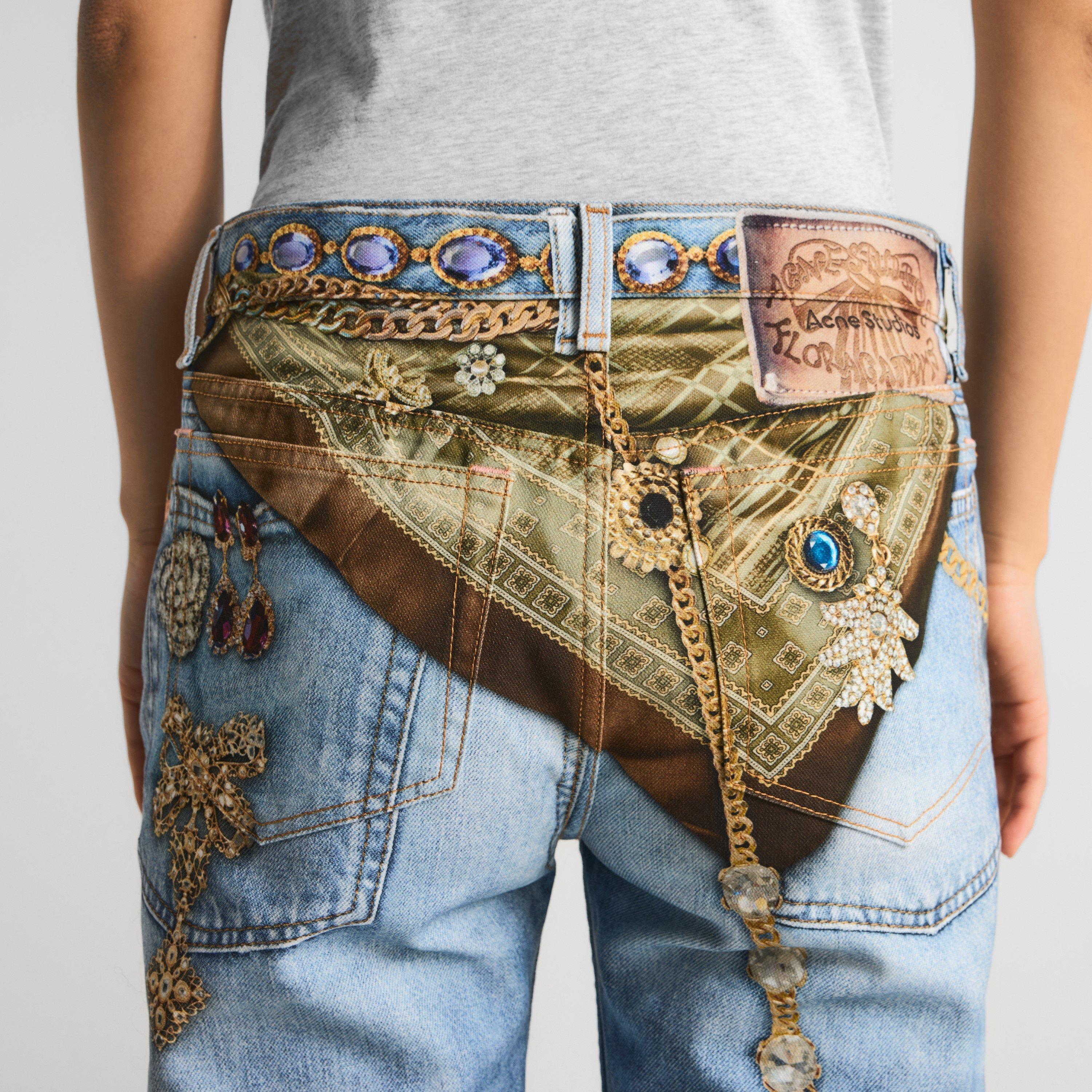 Blue - Acne Studios - Women's Jewellery Cotton Straight-Leg Jeans - 5