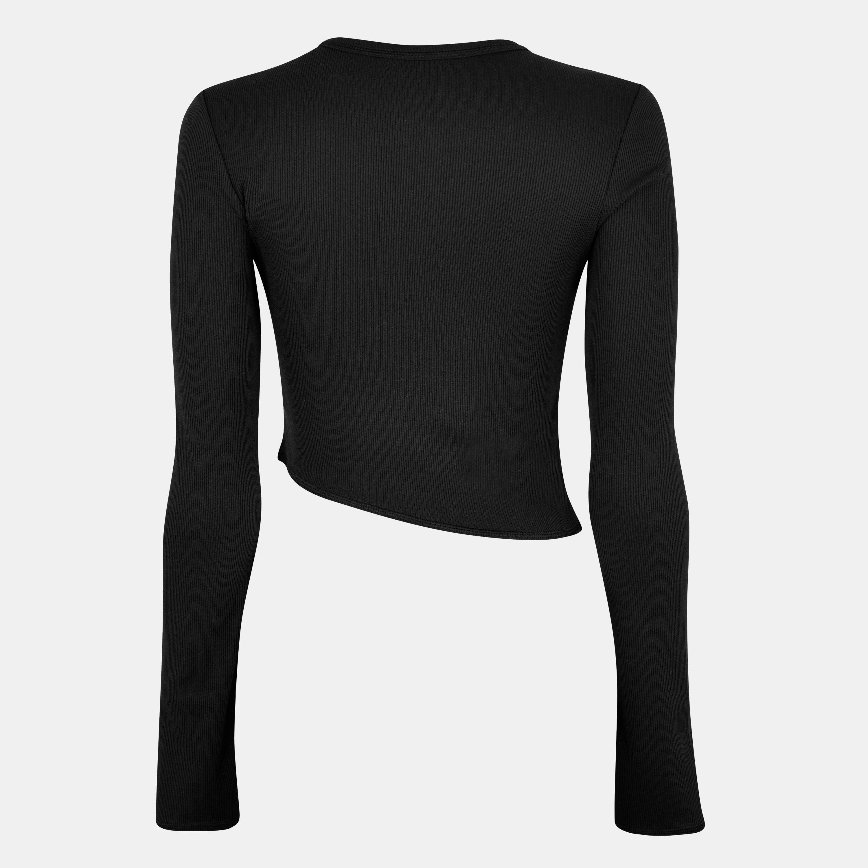 Black - Jack Wills - JW Asymmetric Rib Long-Sleeve T-Shirt - 2
