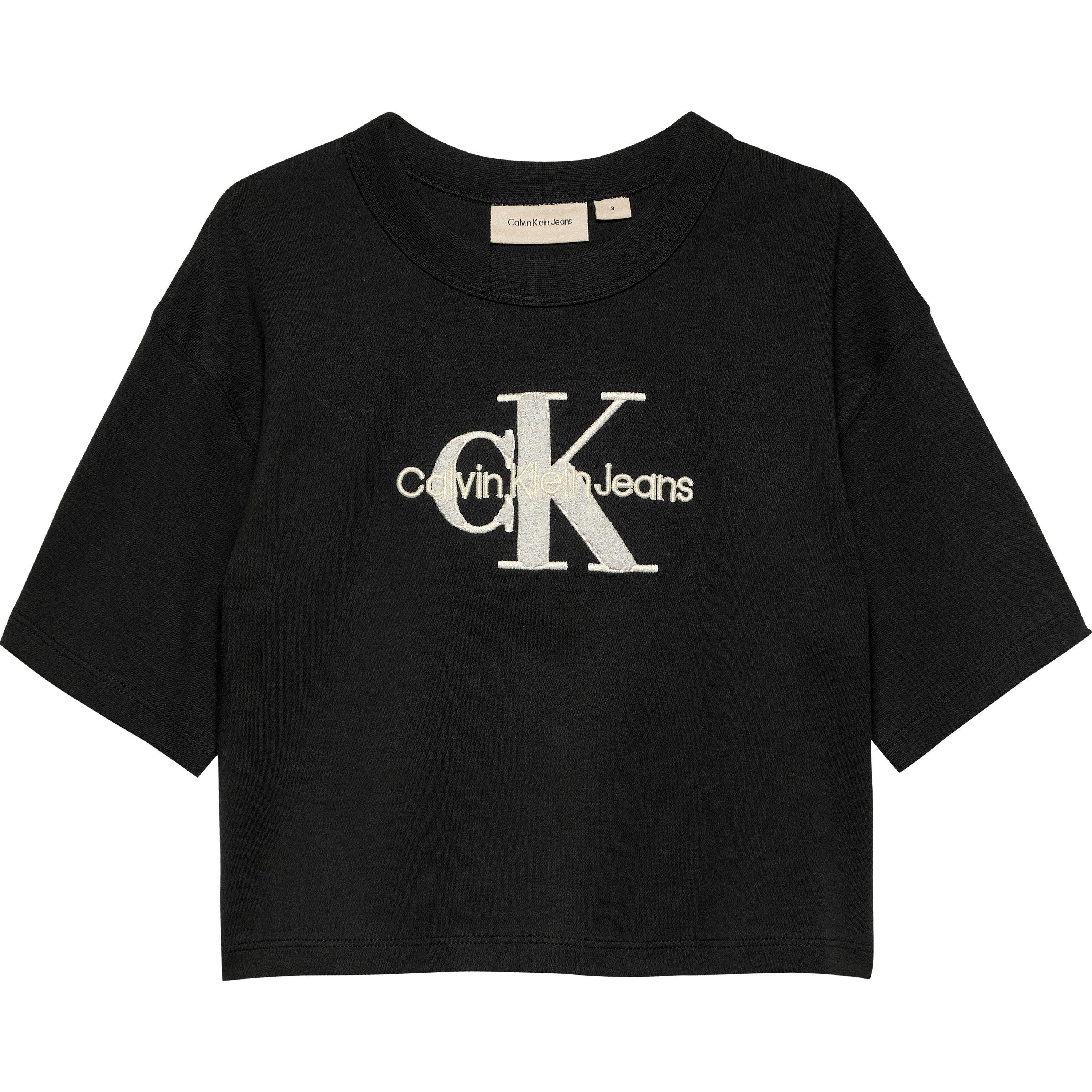 Calvin Klein Jeans Cropped Logo T-Shirt Juniors Cropped T