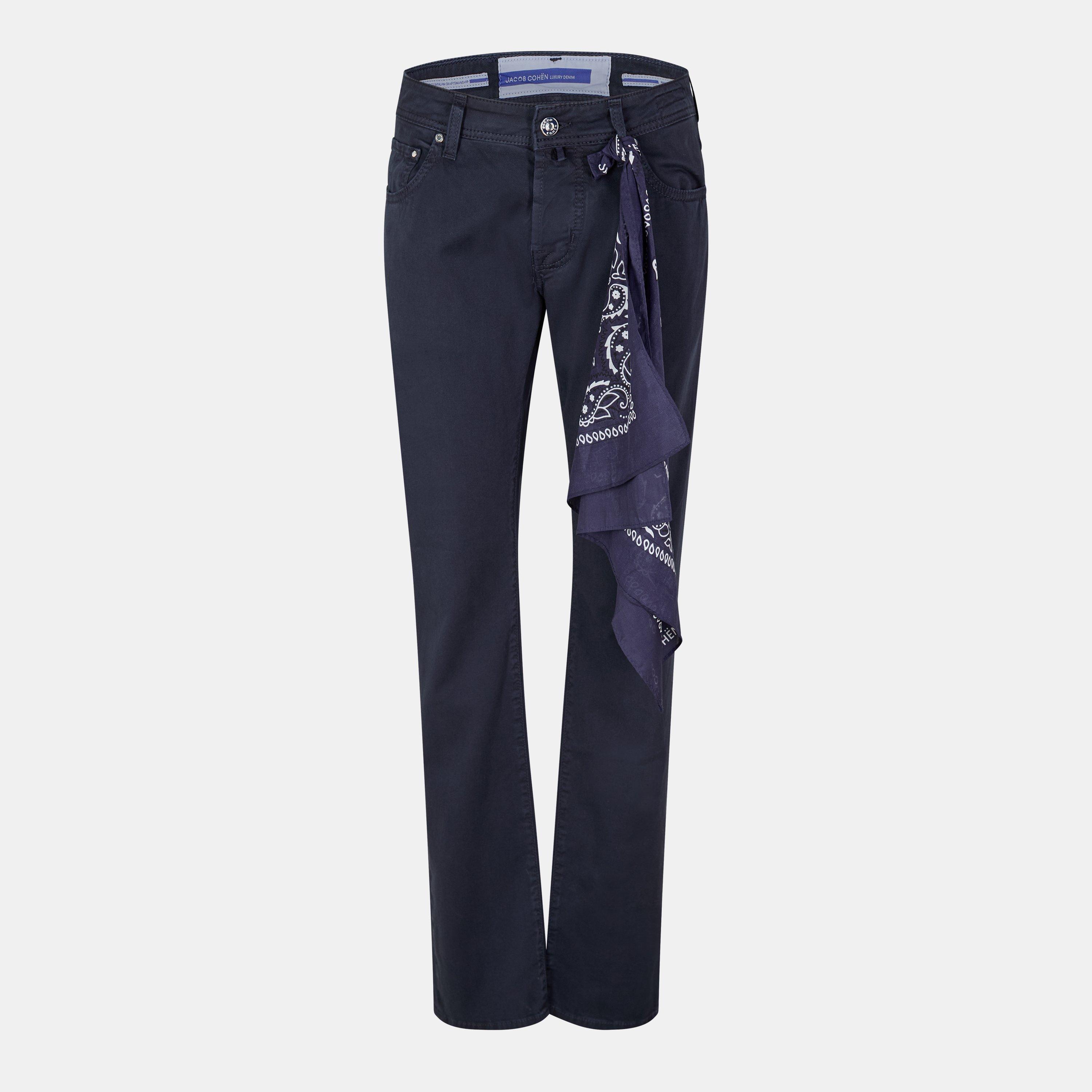 Jacob Cohen Nick Slim Fit Jeans - Y99 Navy Gab - Size 38W R