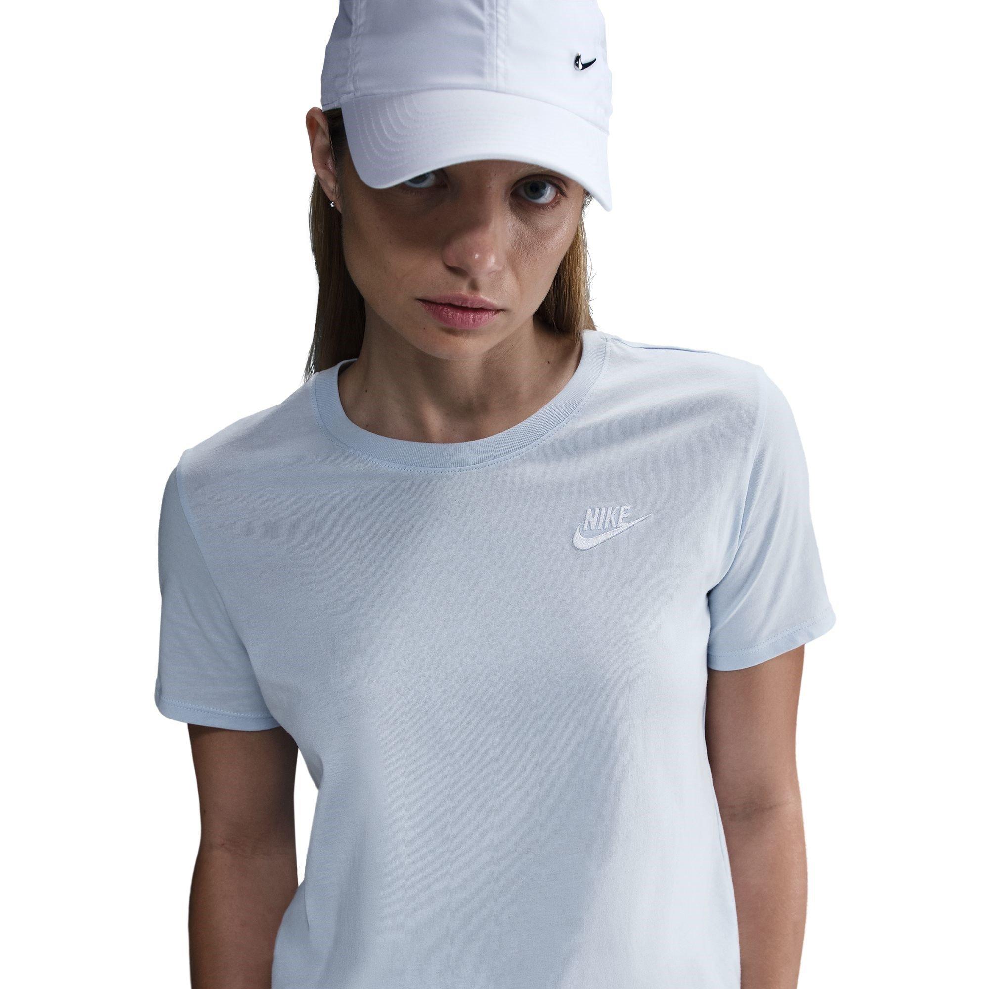 Nike Women's Sportswear Club T-Shirt - Blue Tint - 8 (XS)