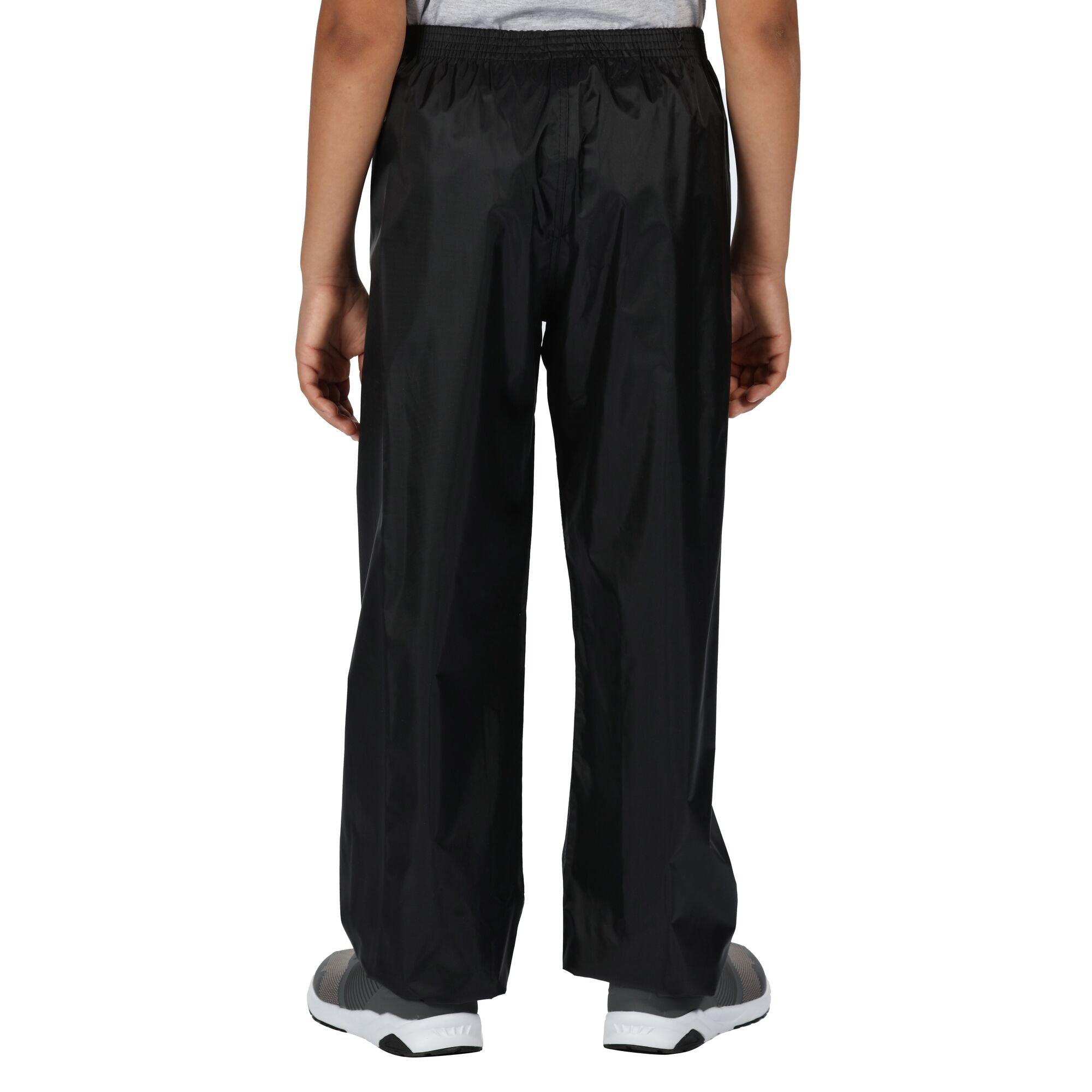 Black - Regatta - Kids Stormbreak  Waterproof Overtrouser - 12