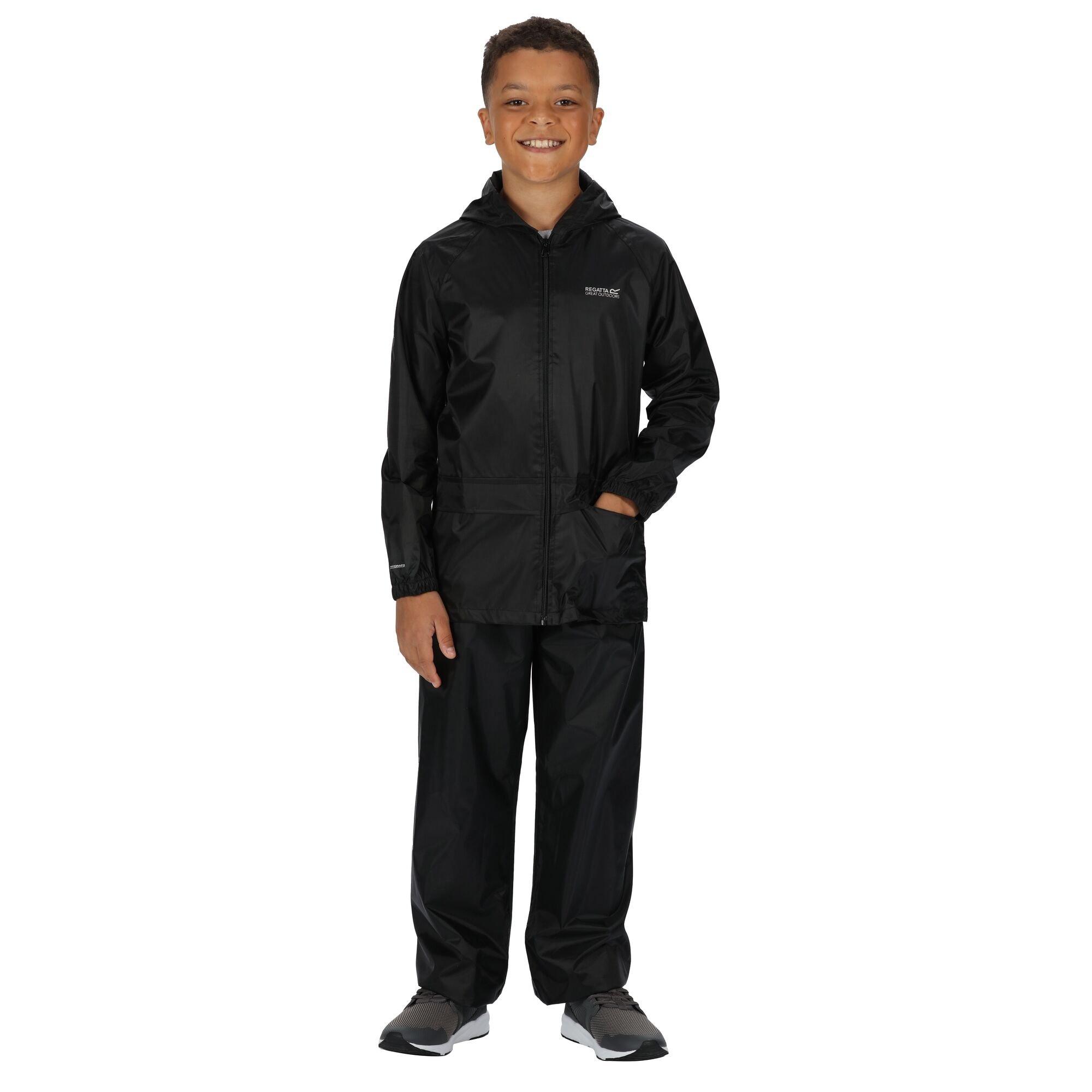 Black - Regatta - Kids Stormbreak  Waterproof Overtrouser - 15