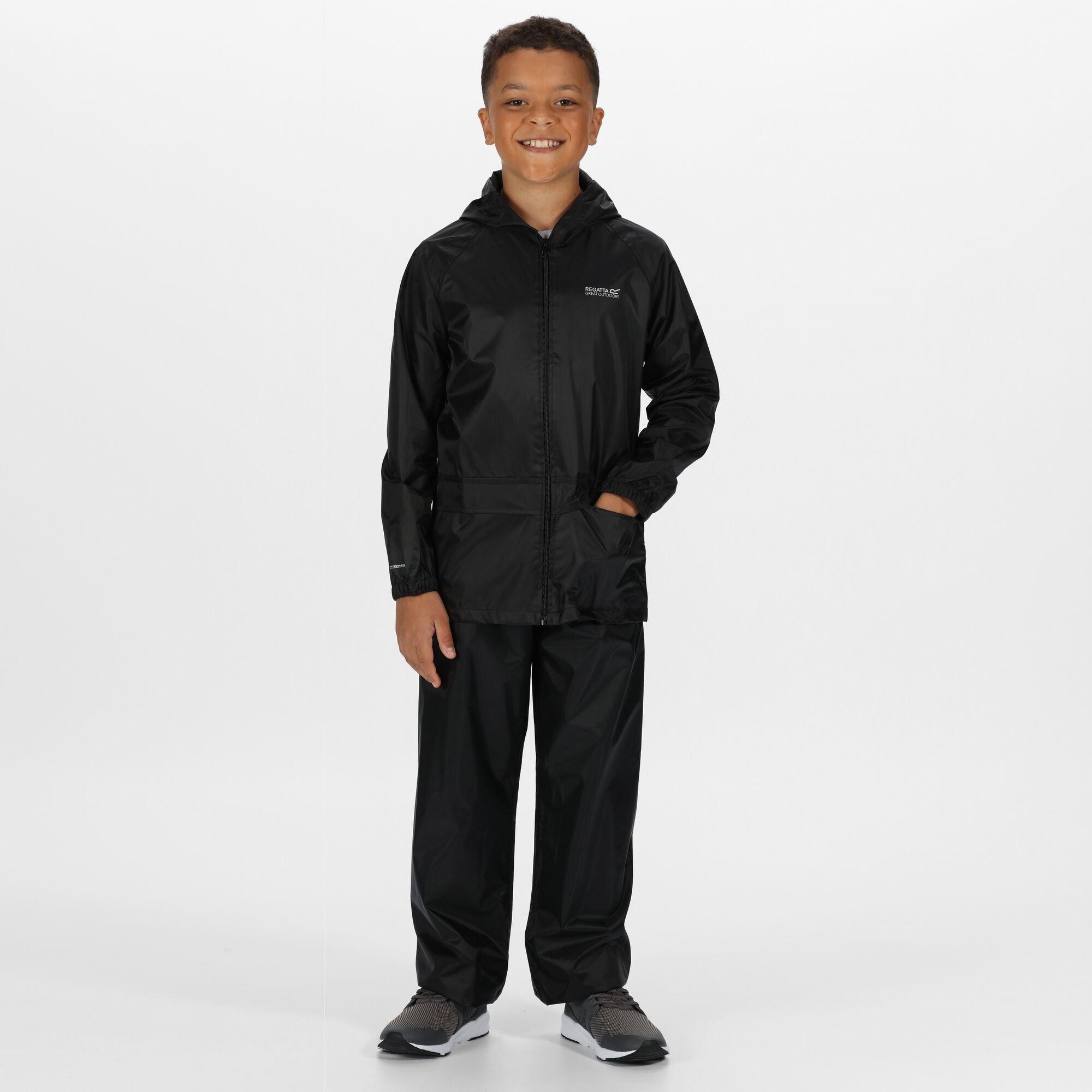 Black - Regatta - Kids Stormbreak  Waterproof Overtrouser - 16