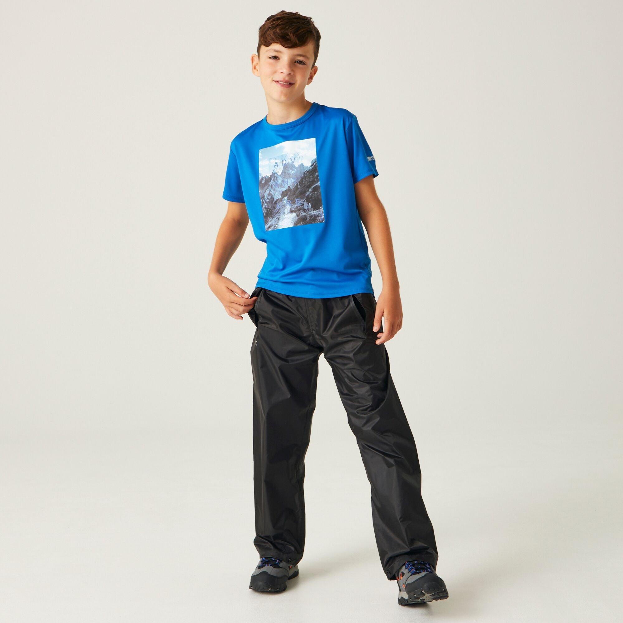 Black - Regatta - Kids Stormbreak  Waterproof Overtrouser - 3