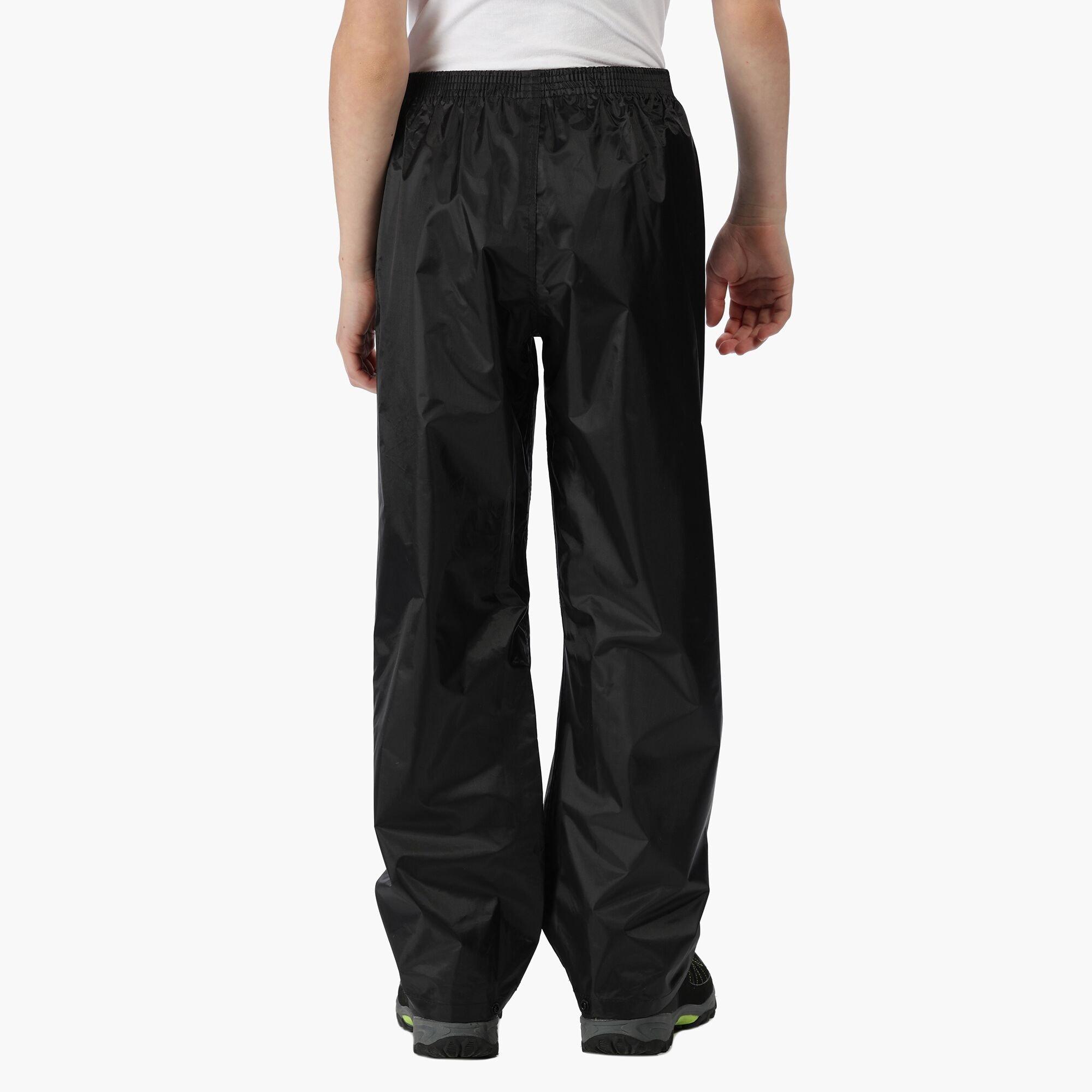 Black - Regatta - Kids Stormbreak  Waterproof Overtrouser - 10