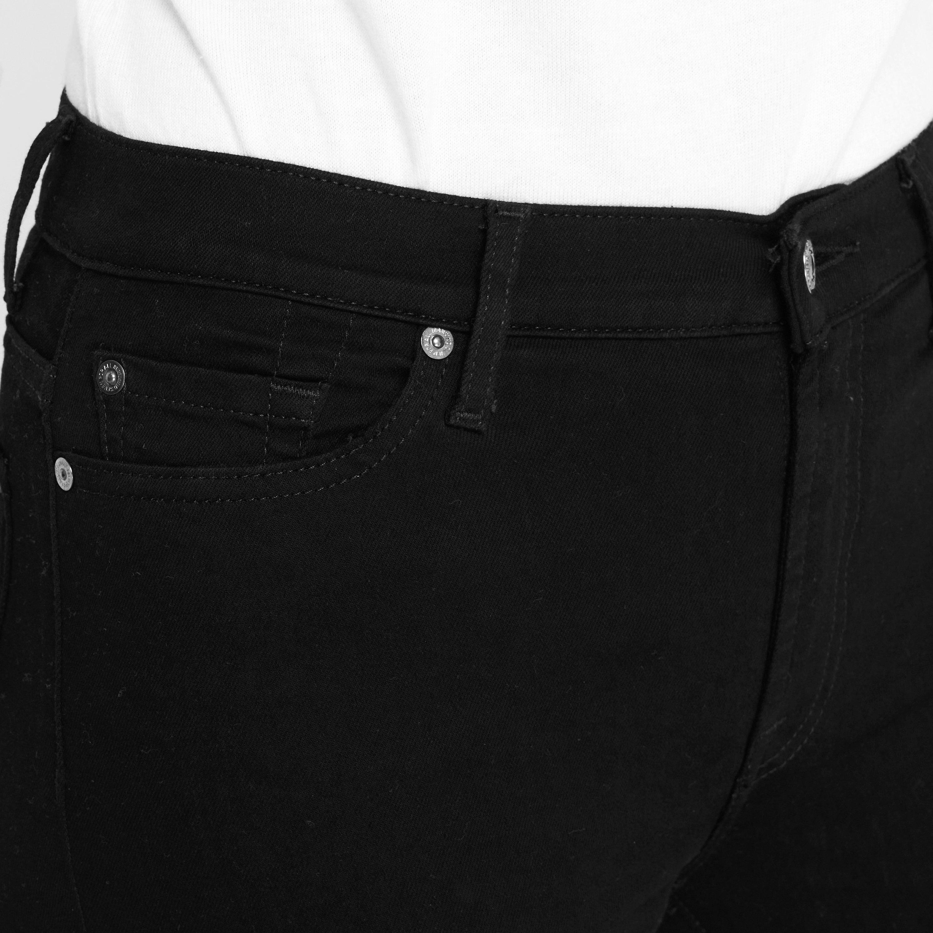 Black Rinsed - 7 For All Mankind - Women's High-Waisted Cropped Skinny Jeans - 5