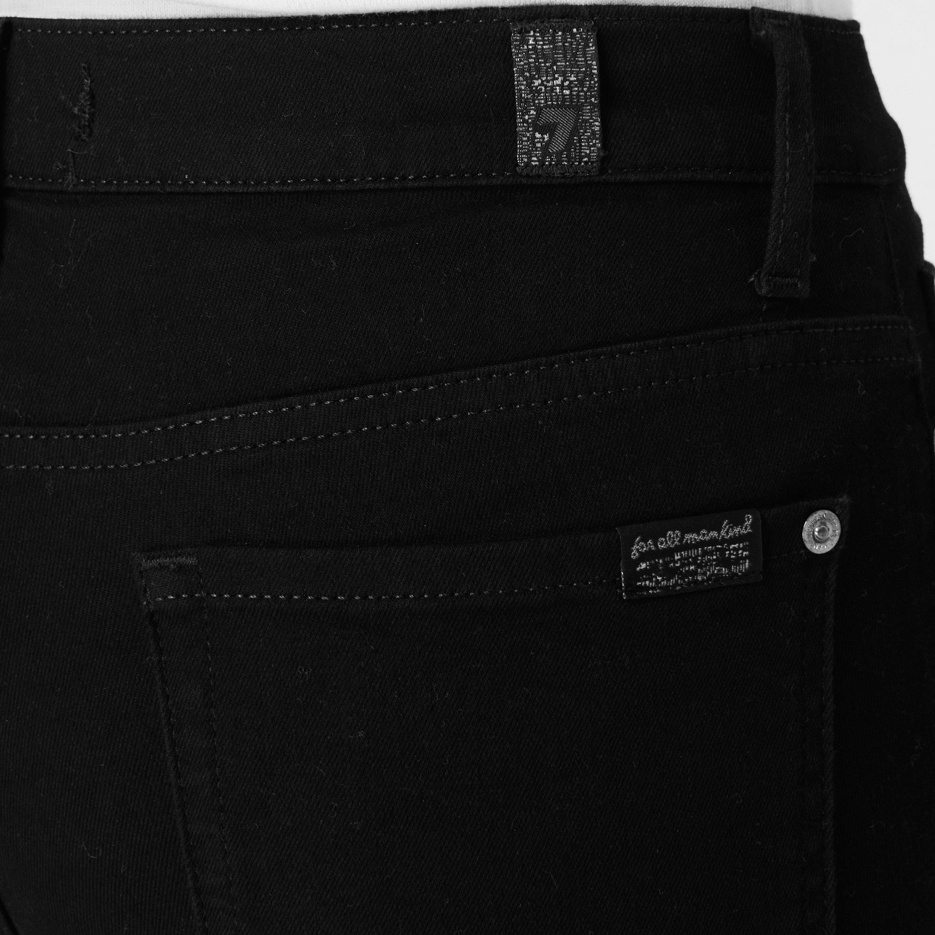 Black Rinsed - 7 For All Mankind - Women's High-Waisted Cropped Skinny Jeans - 6