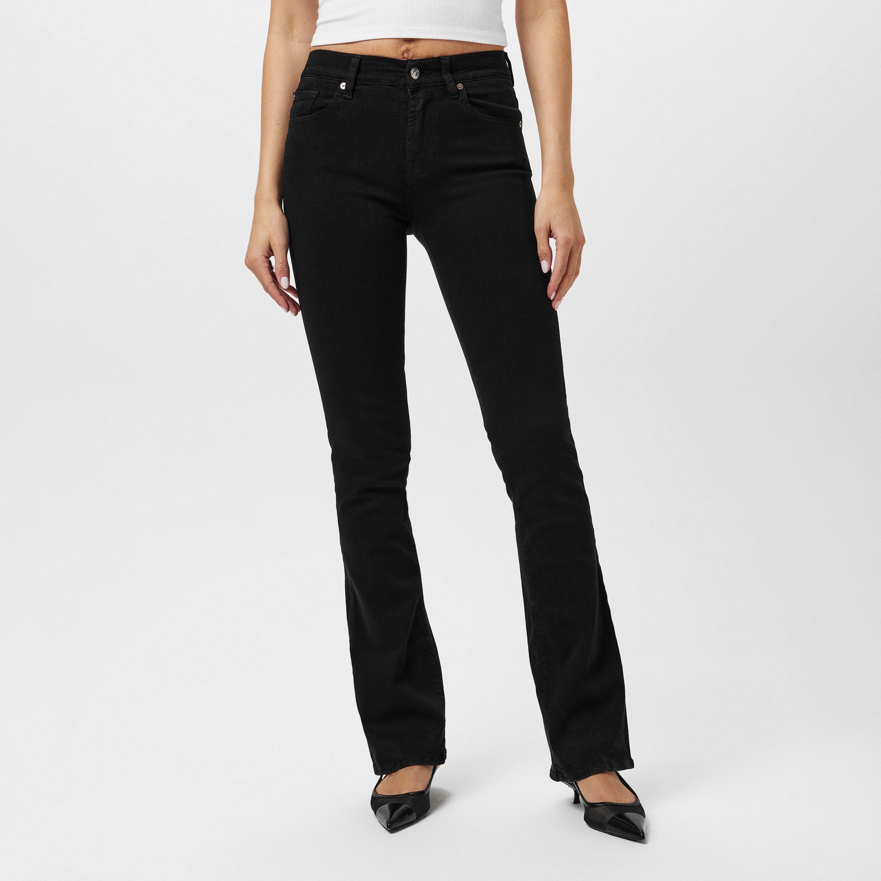 Rinsed Black - 7 For All Mankind - Bootcut Jeans - 1