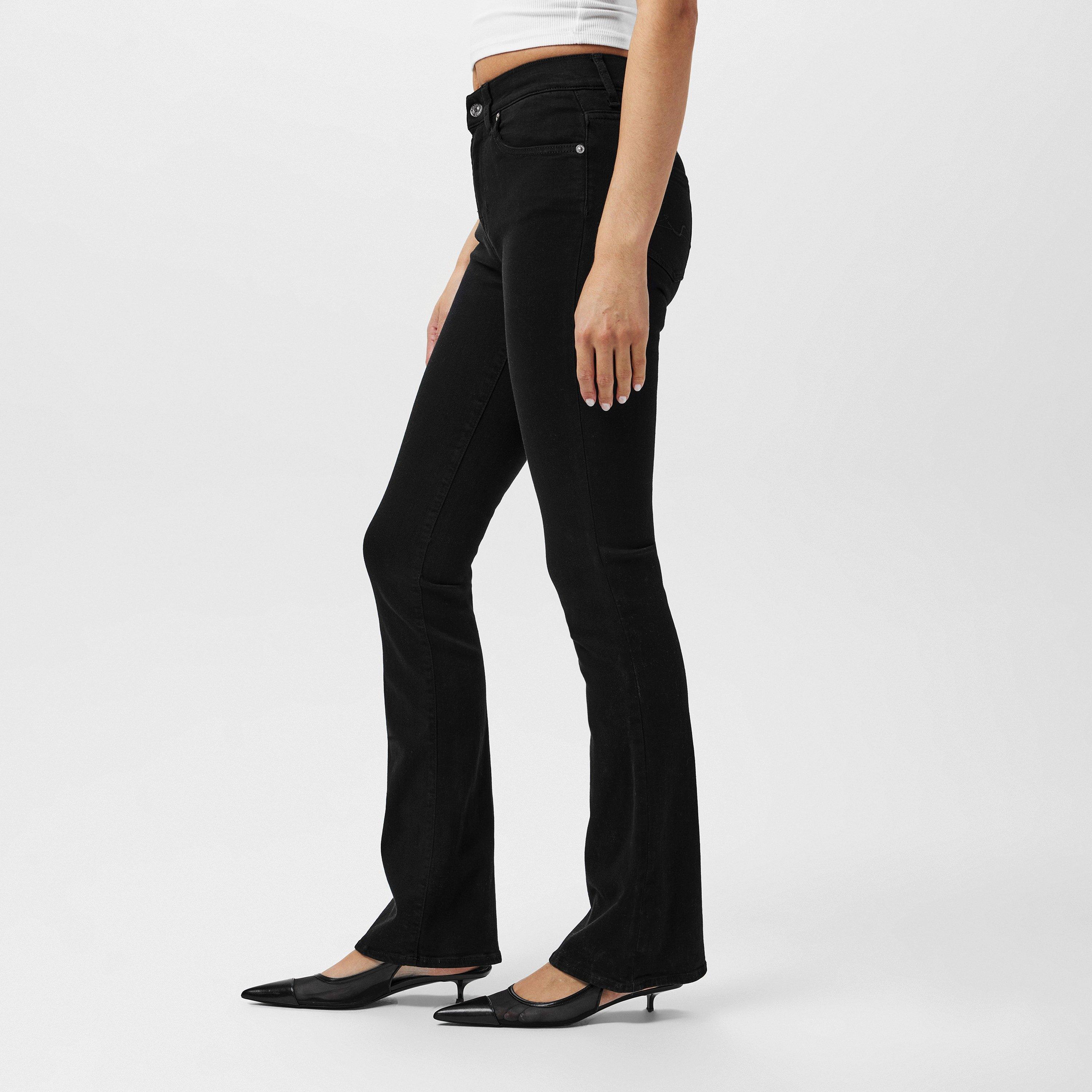 Rinsed Black - 7 For All Mankind - Bootcut Jeans - 2