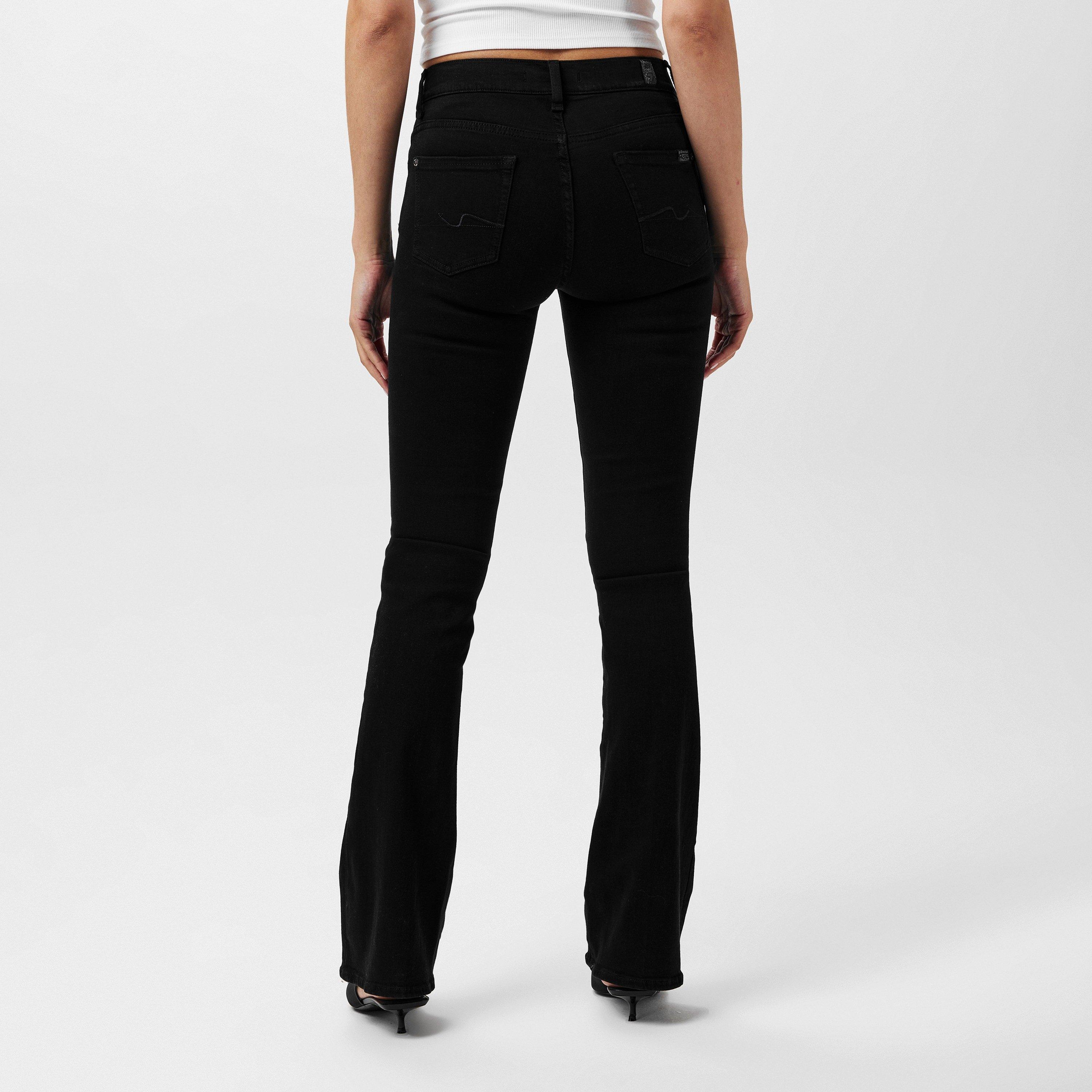 Rinsed Black - 7 For All Mankind - Bootcut Jeans - 3