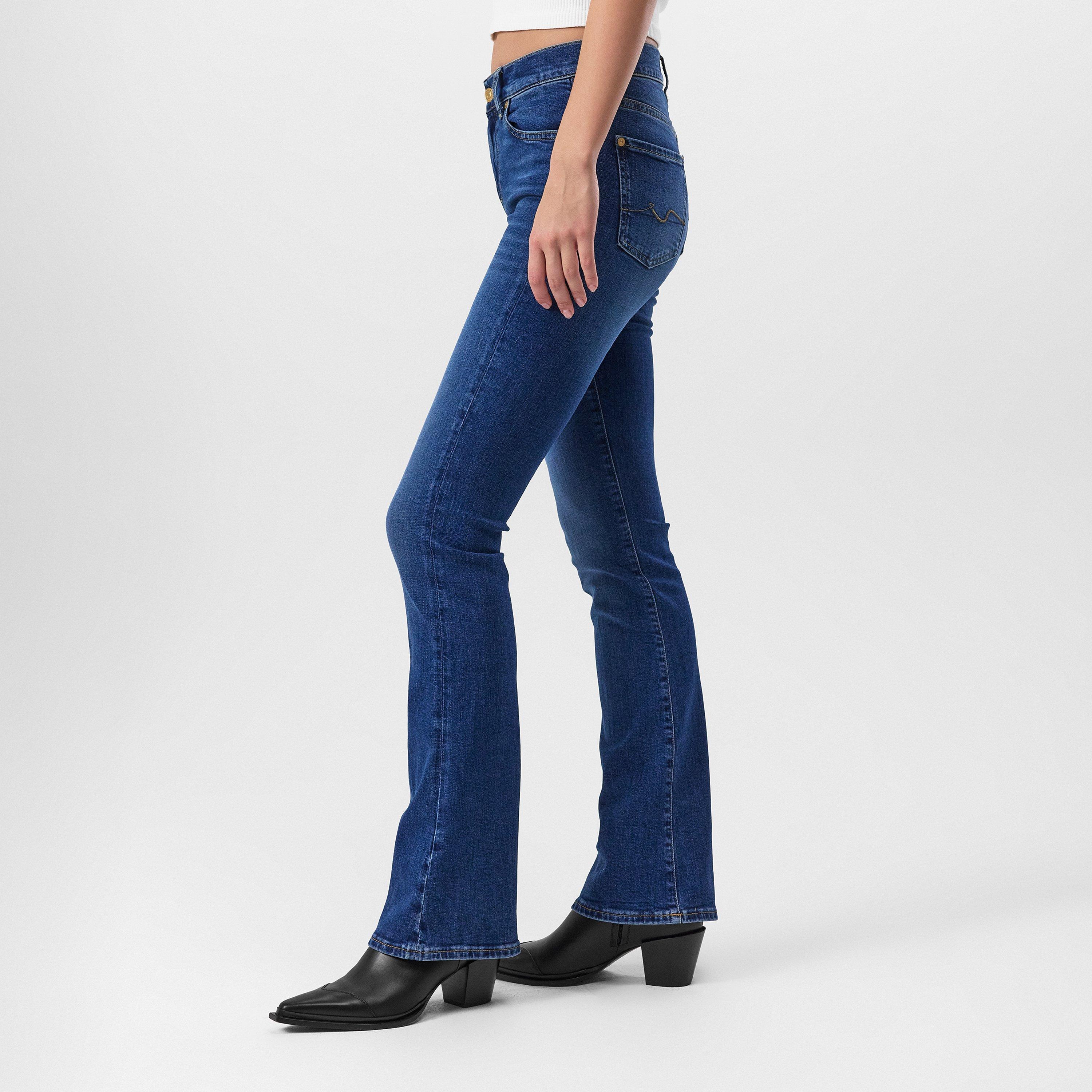 Mid Blue - 7 For All Mankind - Bootcut Jeans - 2