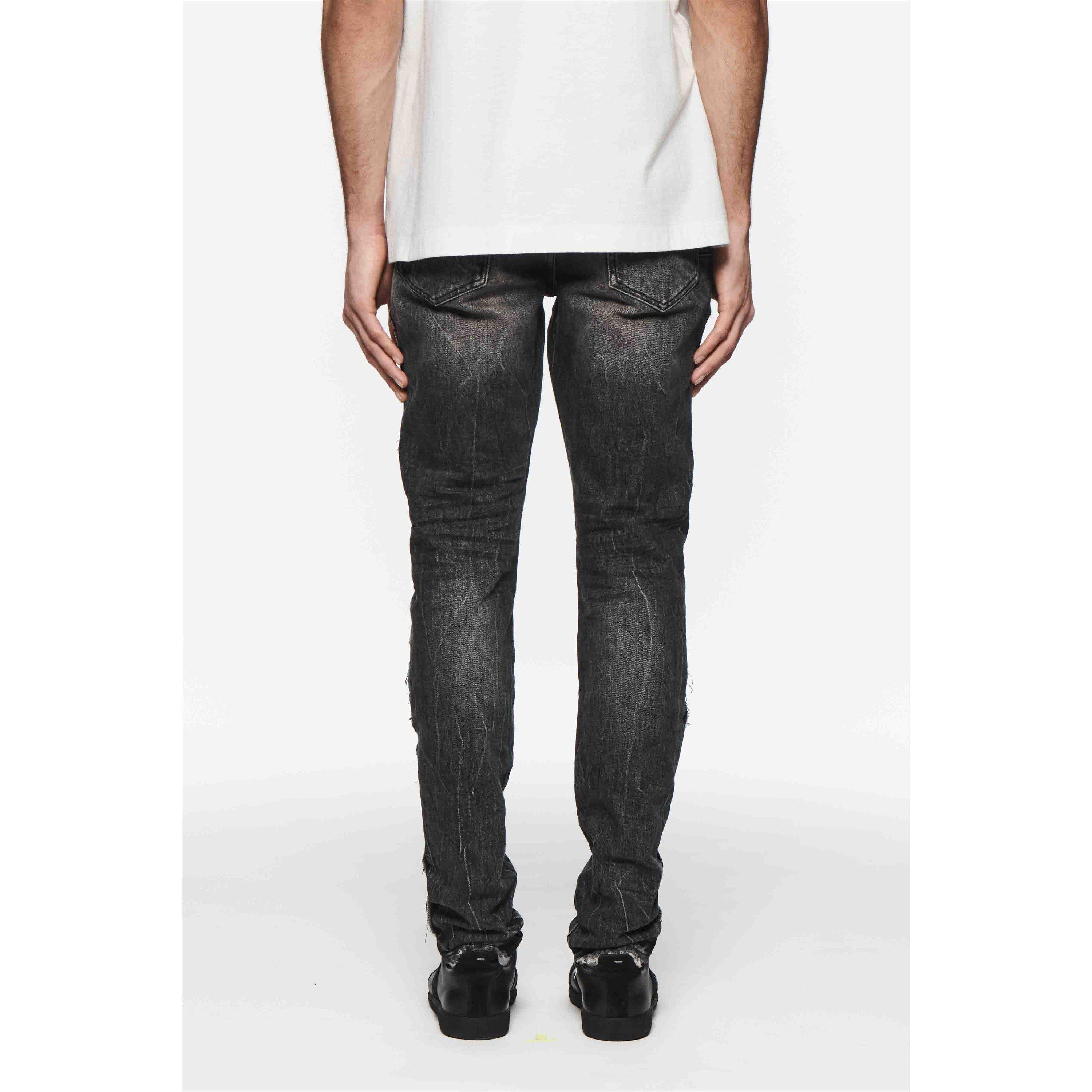 Black - Purple Brand - Mid Rise Slim Leg Jeans - 3