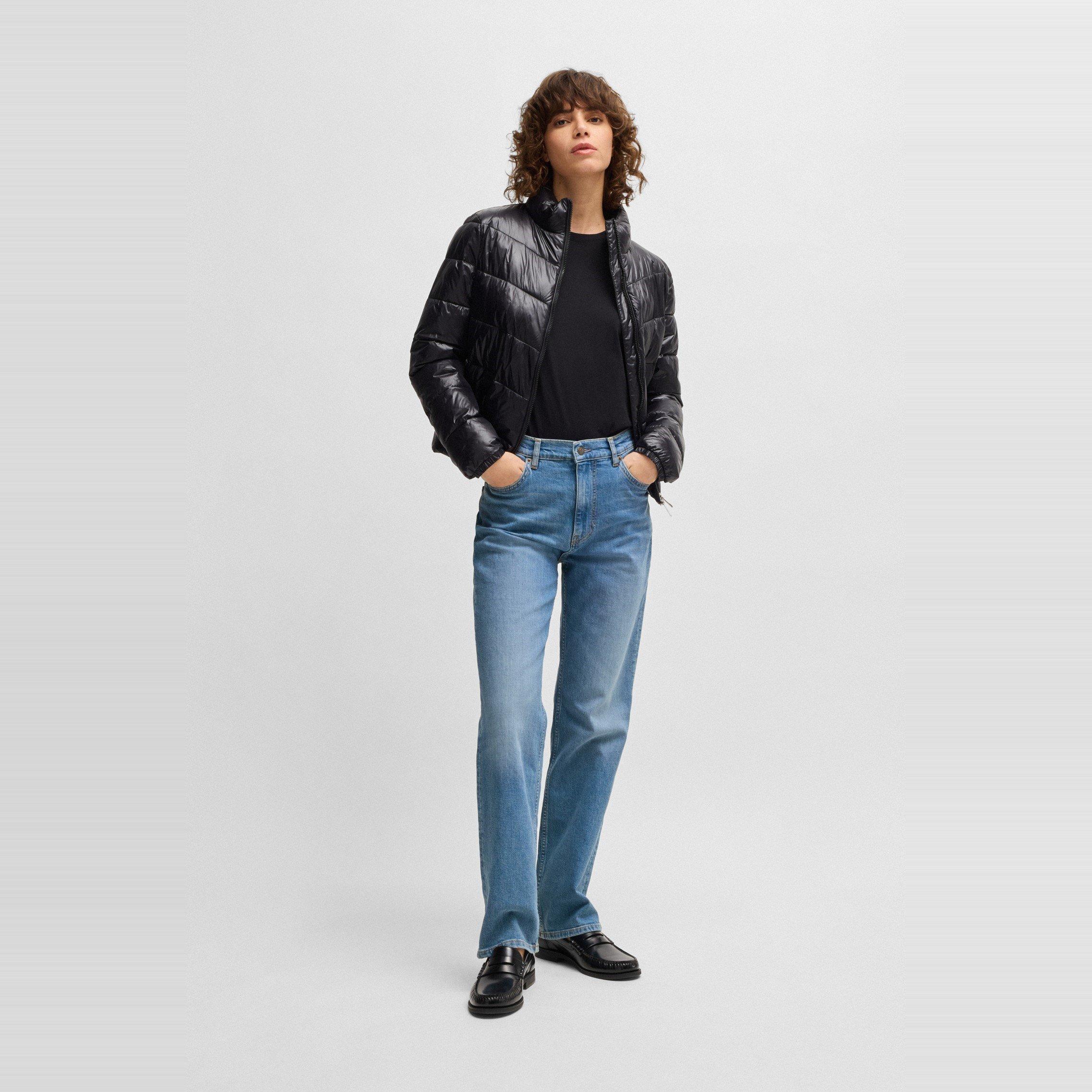 Bright Blue - Boss - Women's Ada Straight High Rise Slim Fit Jeans - 5