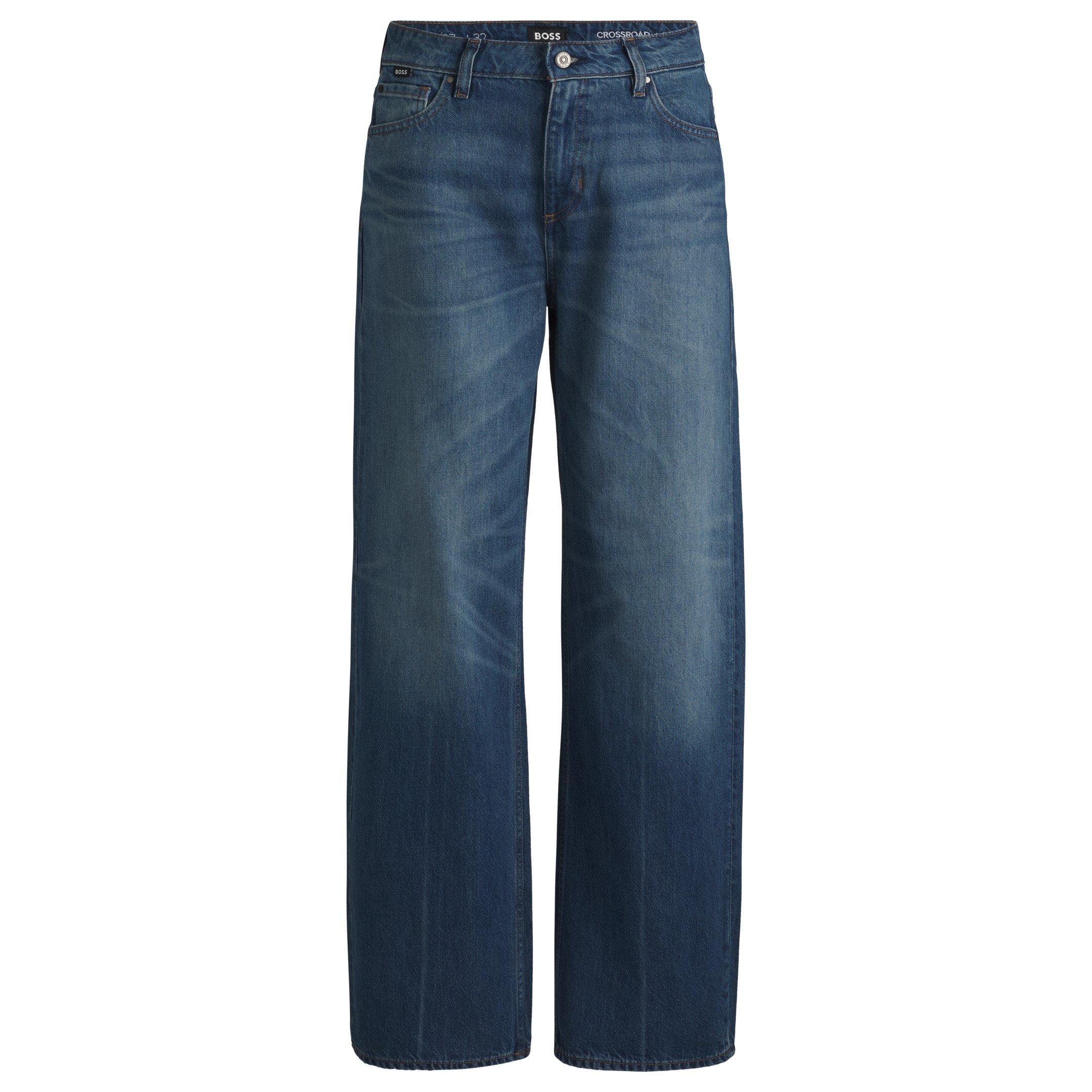 Dark Blue - Boss - Women's Crossroad Super Bf Slim Fit Jeans