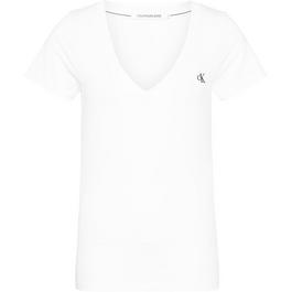 Calvin Klein Jeans Embroidery Stretch V neck T shirt