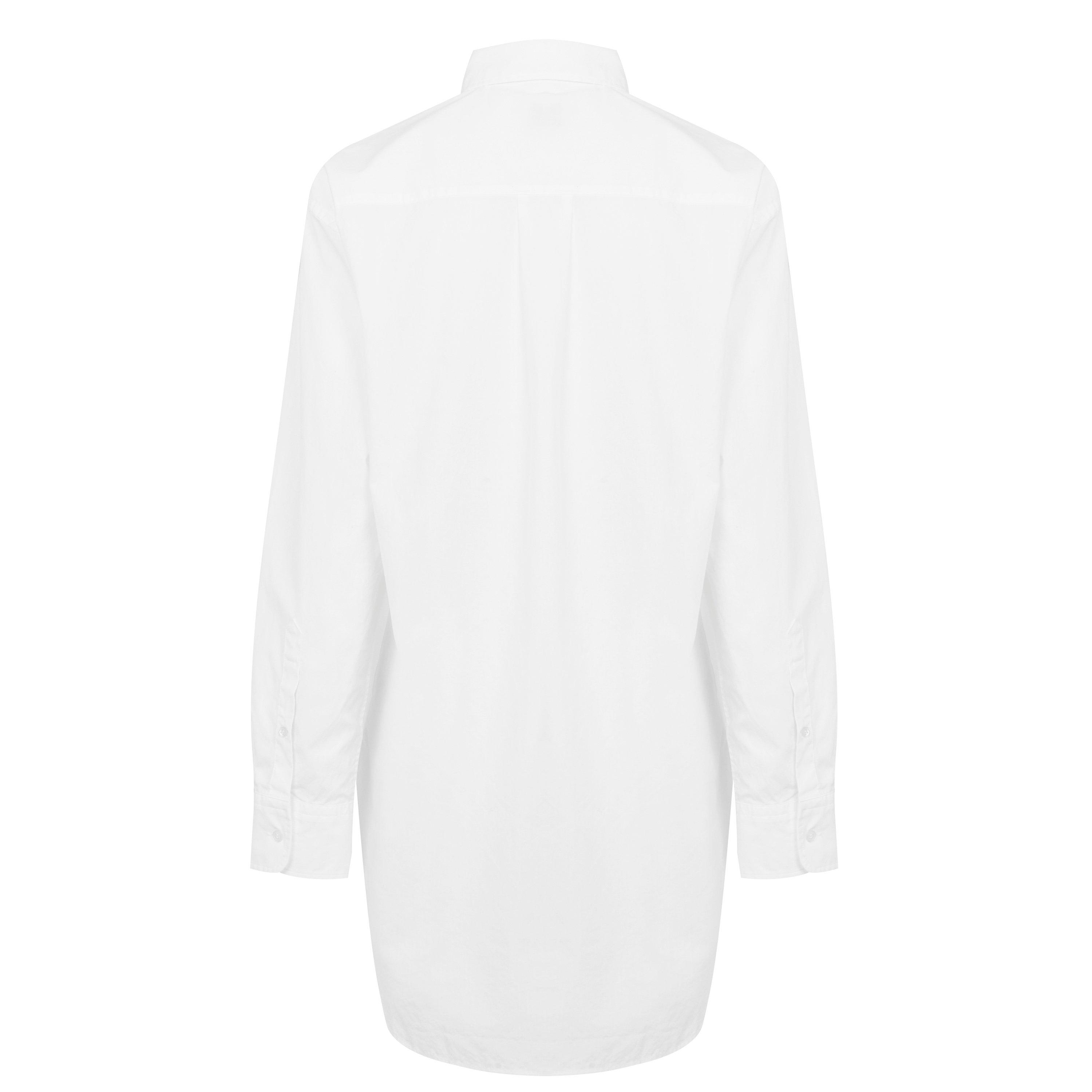 White 100 - Boss - Women's Bostucci Button Down Blouse, Lightweight Semi-Sheer Cotton Shirt - 2
