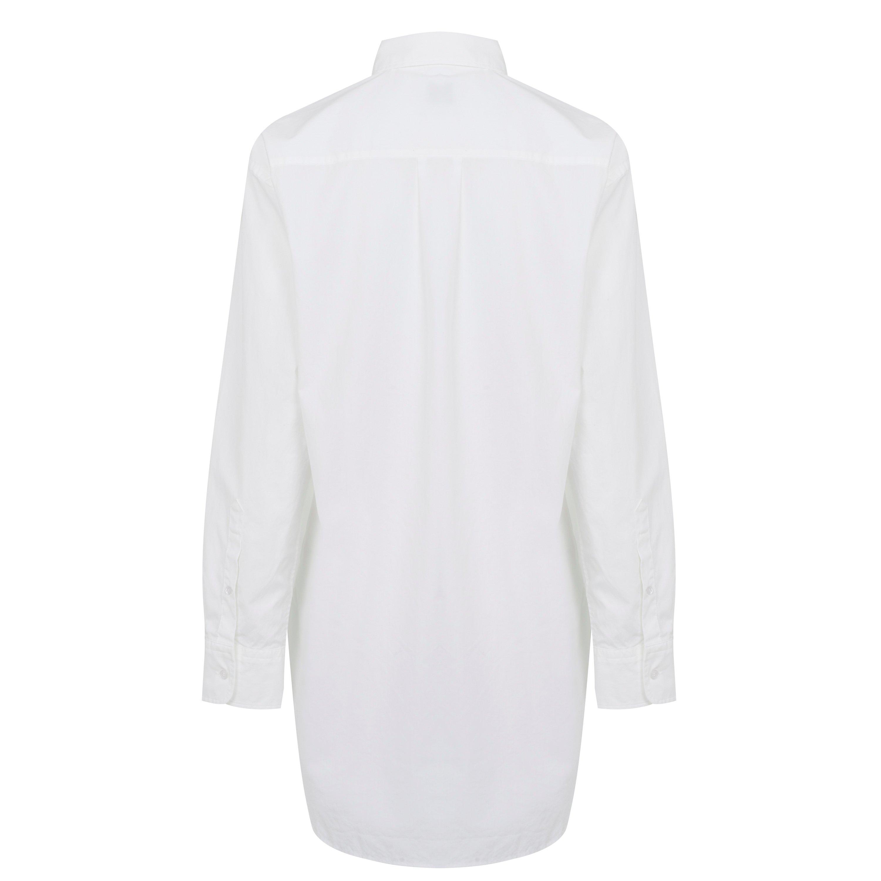White 100 - Boss - Women's Bostucci Button Down Blouse, Lightweight Semi-Sheer Cotton Shirt - 6