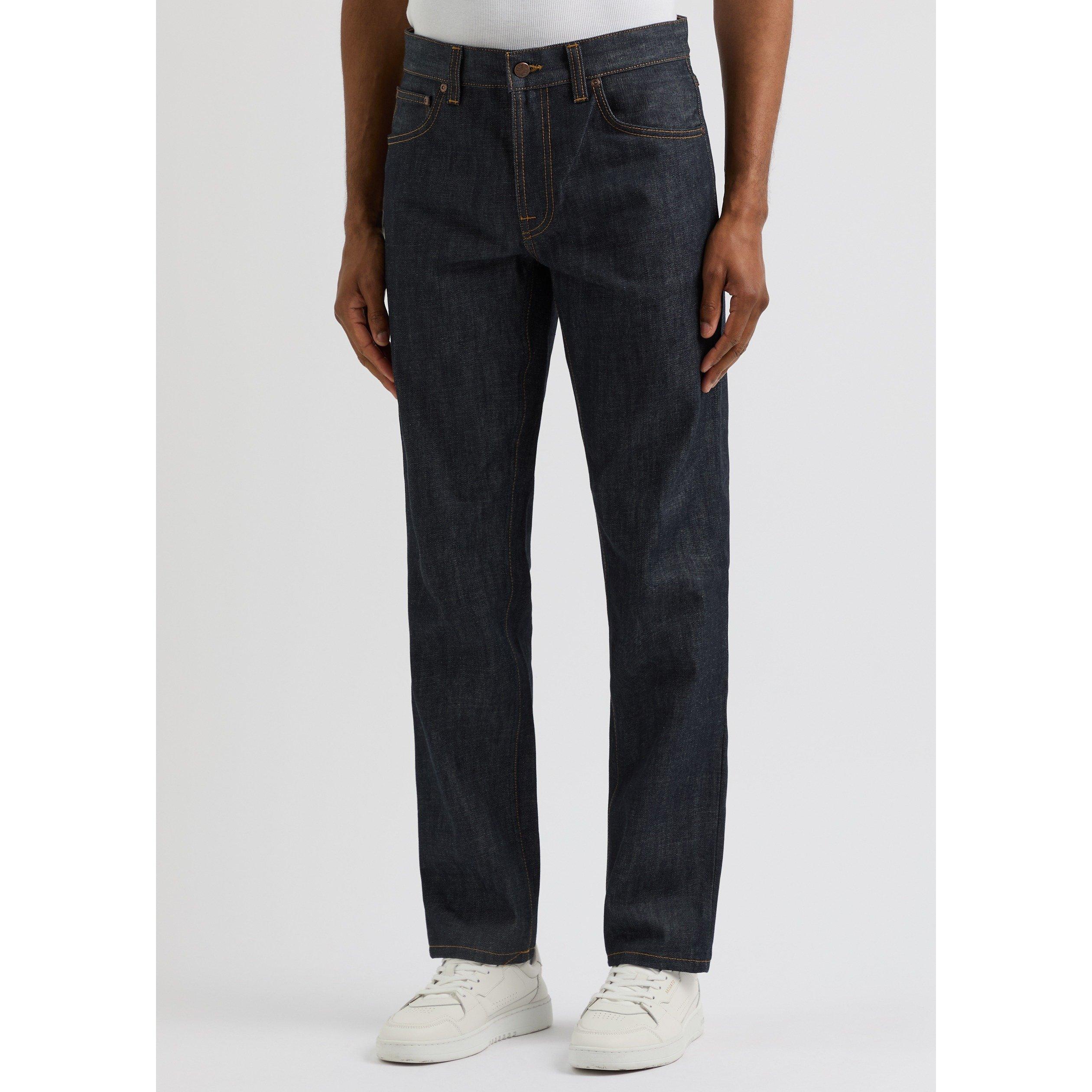 INDIGO - Nudie Jeans - Men's Gritty Jackson Cotton Straight Leg Jeans - 2