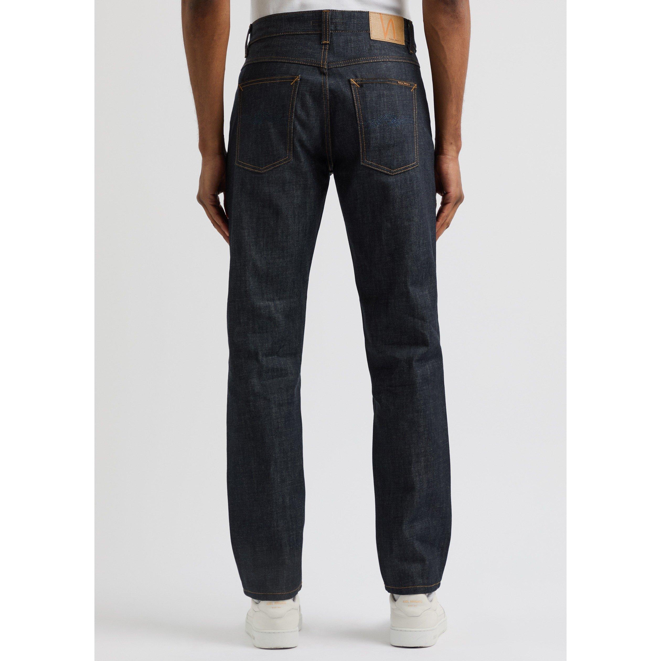INDIGO - Nudie Jeans - Men's Gritty Jackson Cotton Straight Leg Jeans - 3