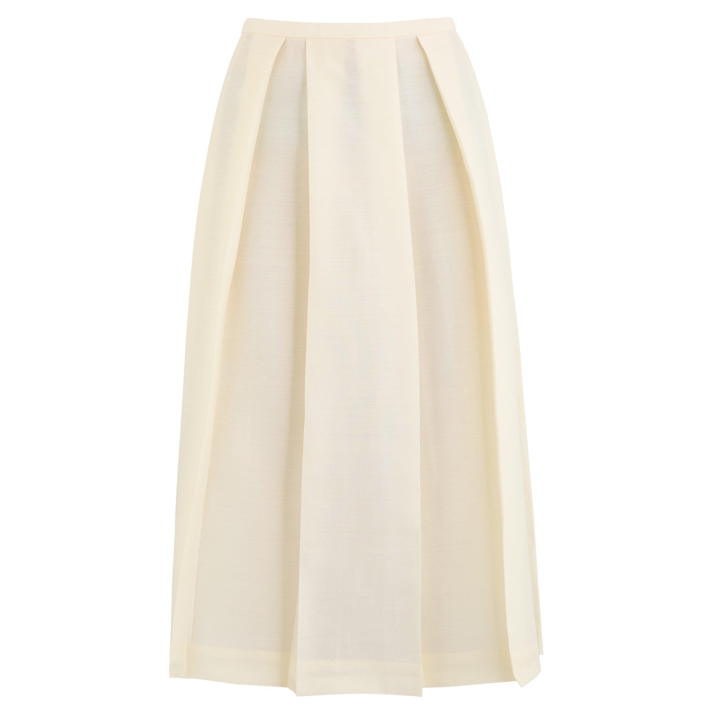 CREAM - Toteme - WOOL SILK TWINFLOWER SKIRT