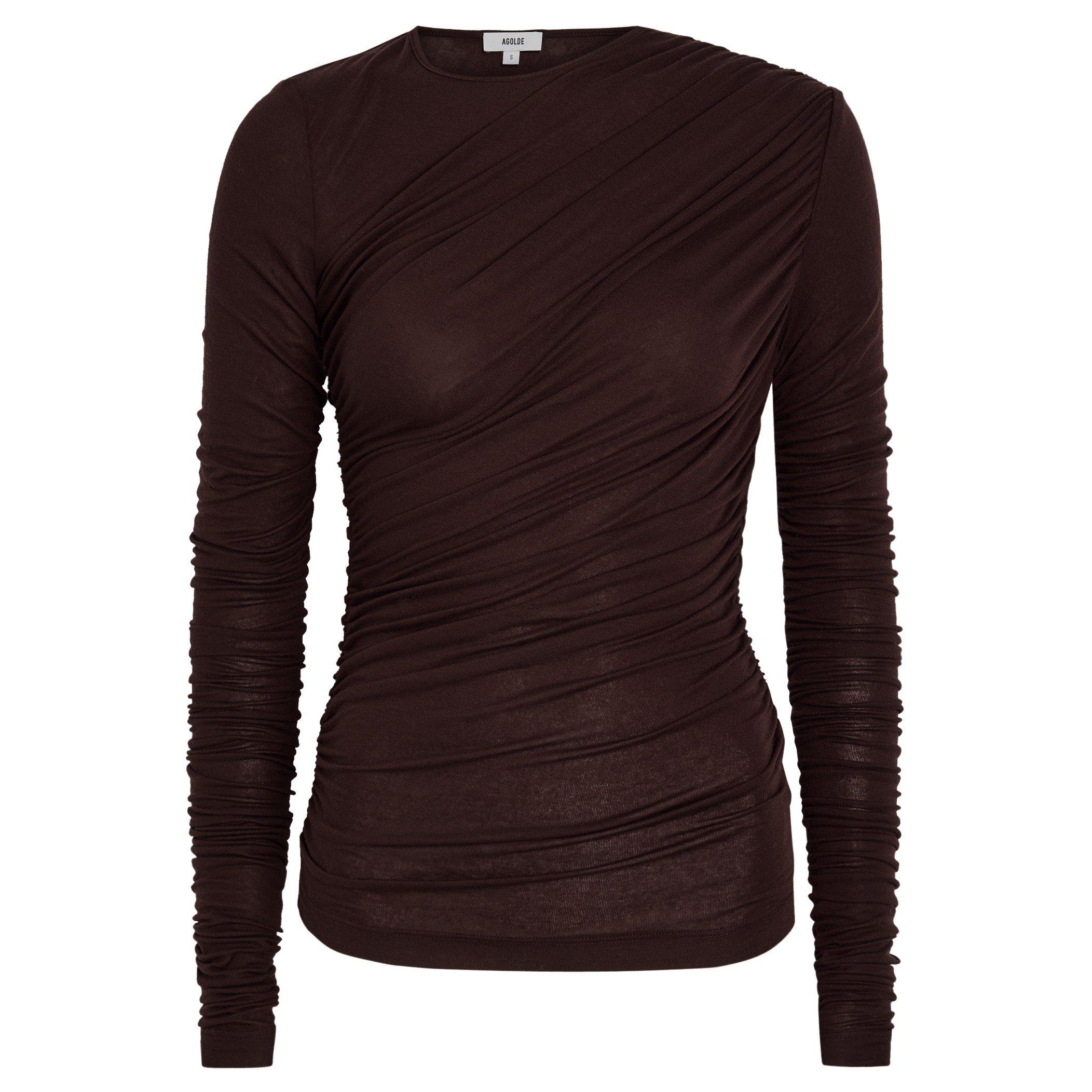 DARK BROWN - Agolde - TO TANIA TWIST TEE