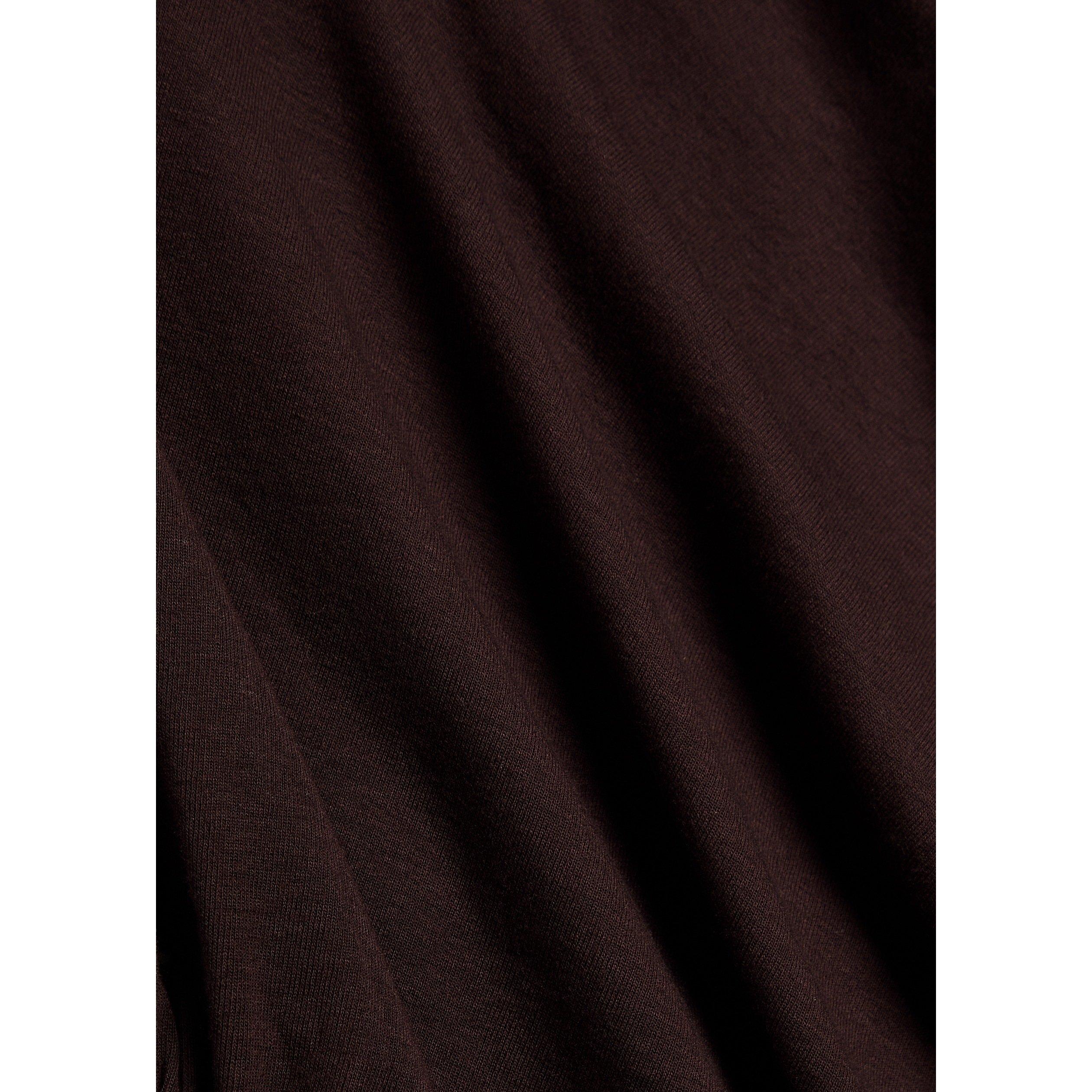 DARK BROWN - Agolde - Women's Tania Twist Lyocell Slim-Fit Long-Sleeve T-Shirt - 4