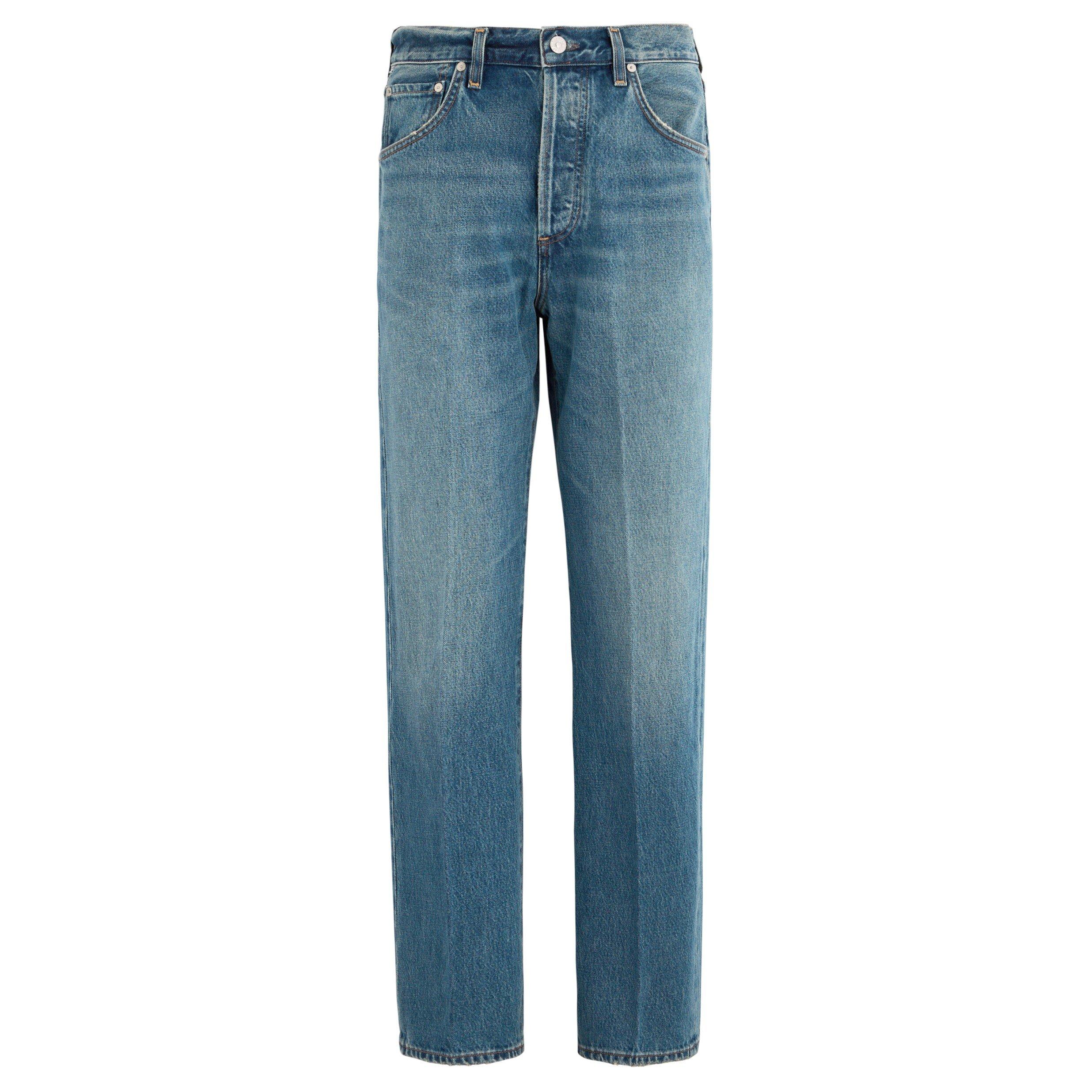 BLUE - Citizens Of Humanity - Women's Baretta Distressed Cotton Straight-Leg Jeans